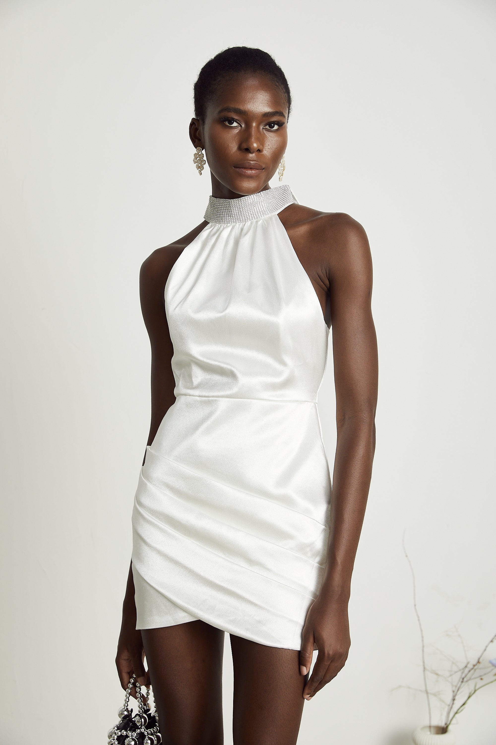 Tahiti embellished asymmetrical mini dress (Final Sale-US Only)