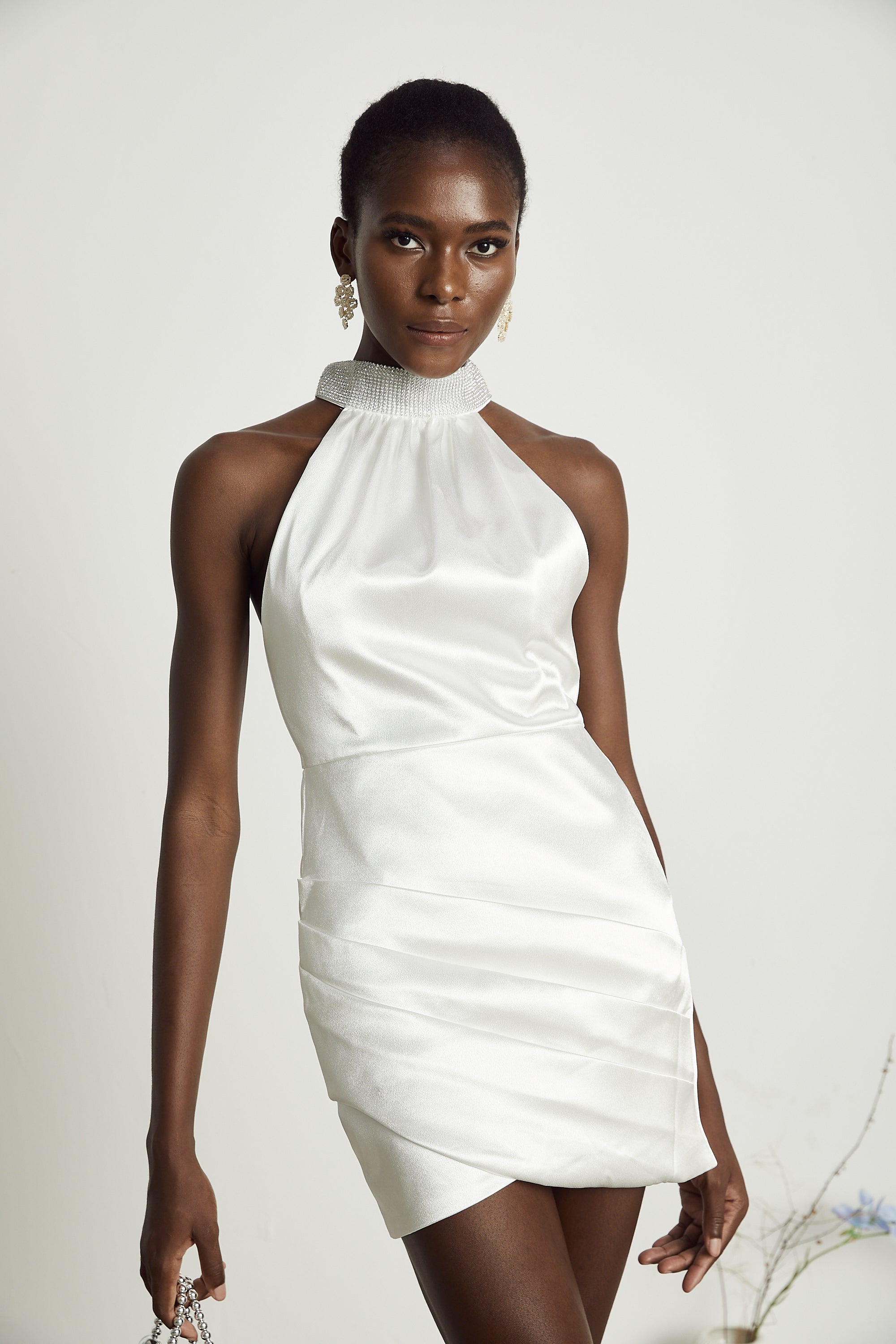 Tahiti embellished asymmetrical mini dress (Final Sale-US Only)
