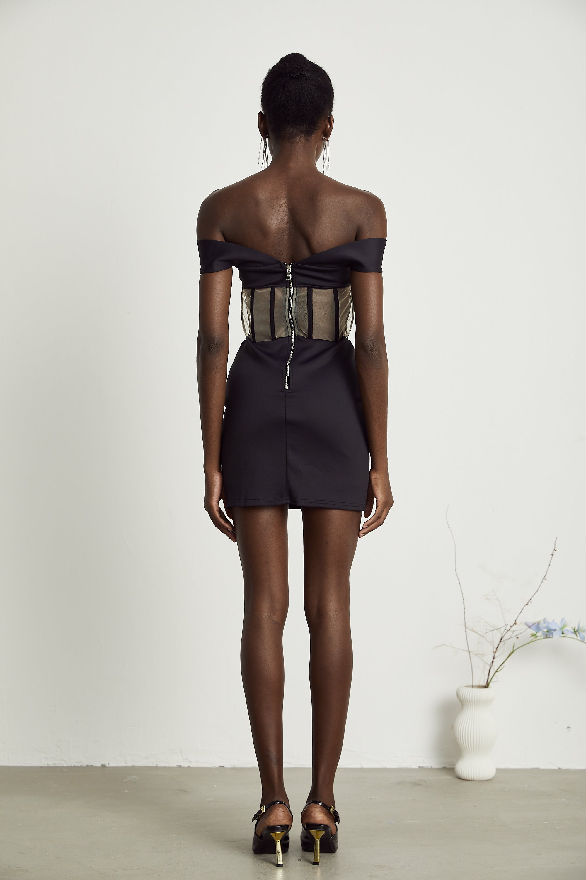 Laguna panelled corset mini dress (Final Sale-US Only)