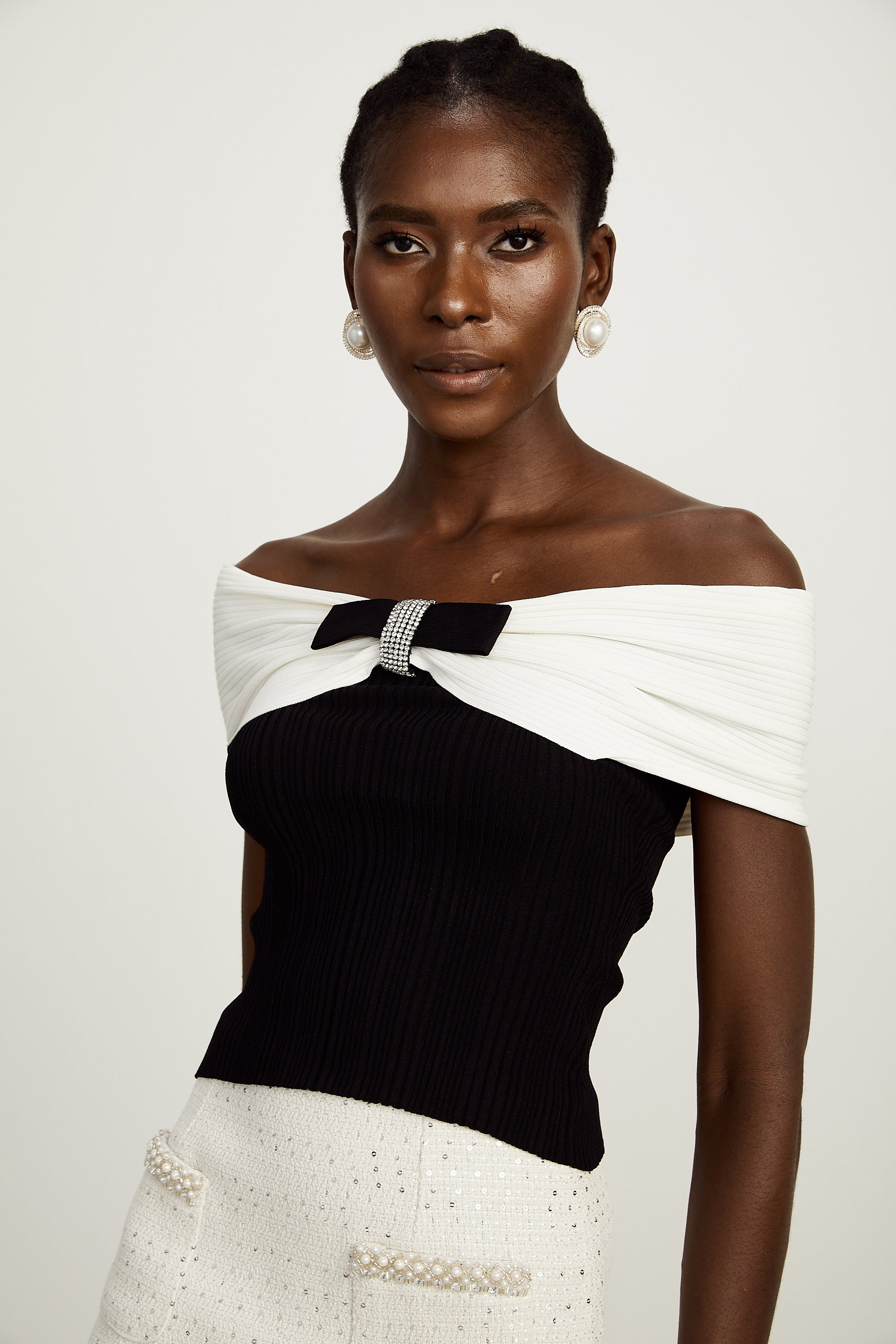 Diane bow-detail knitted top (Final Sale-US Only)