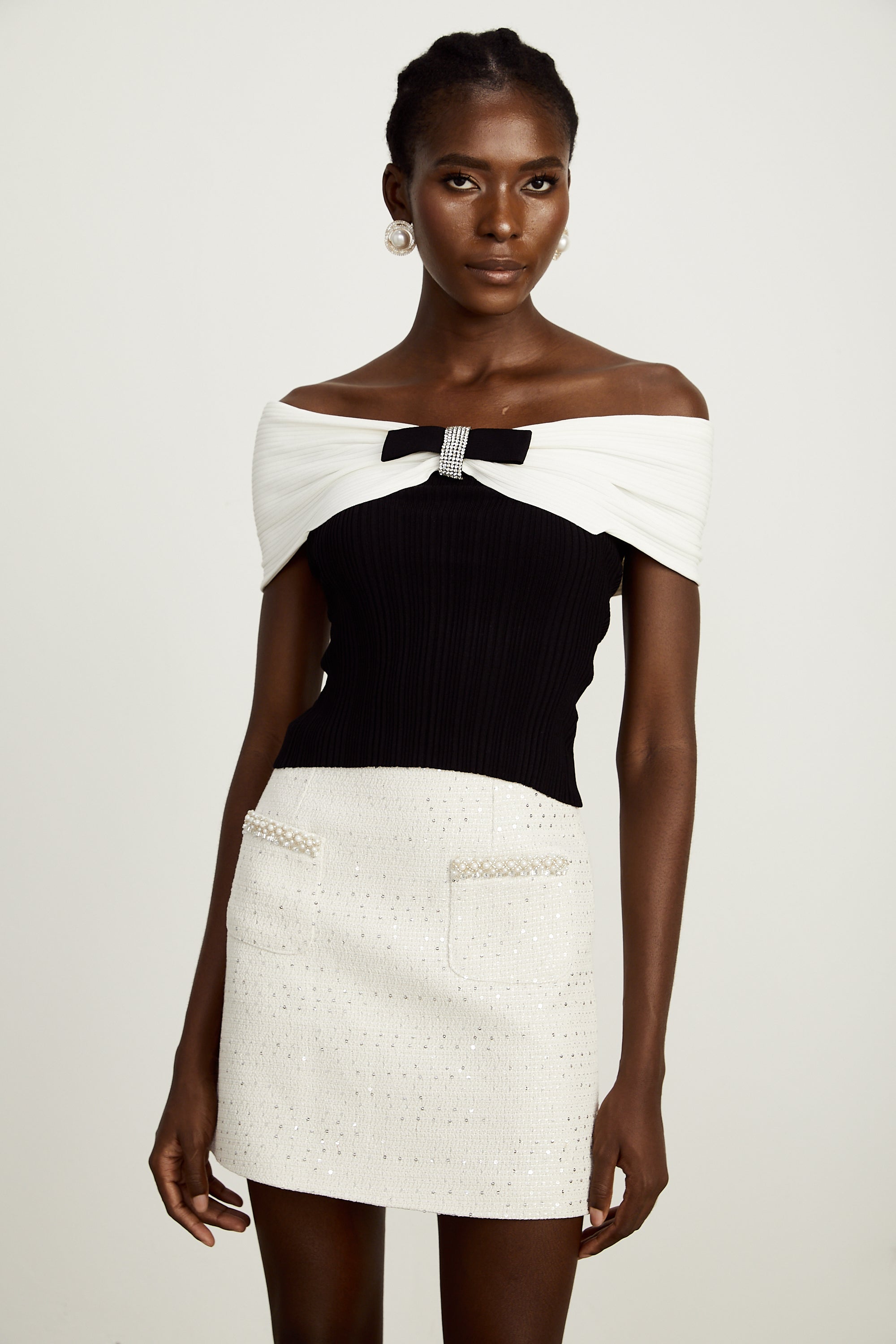Diane bow-detail knitted top (Final Sale-US Only)