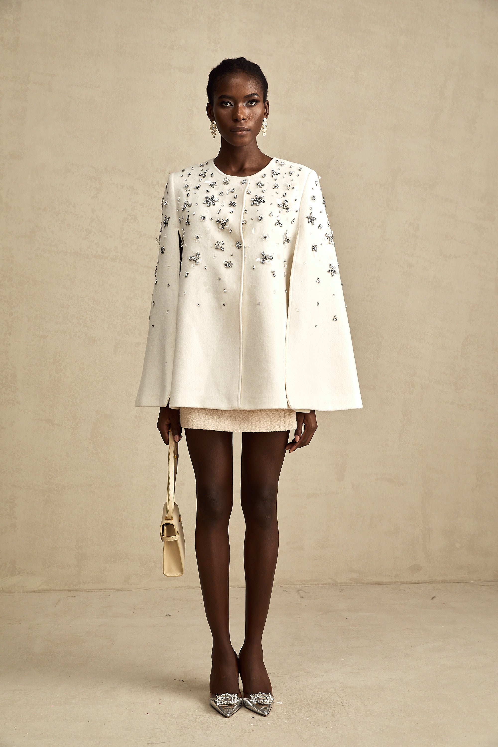 Éléonore embellished cape-design jacket (Final Sale)