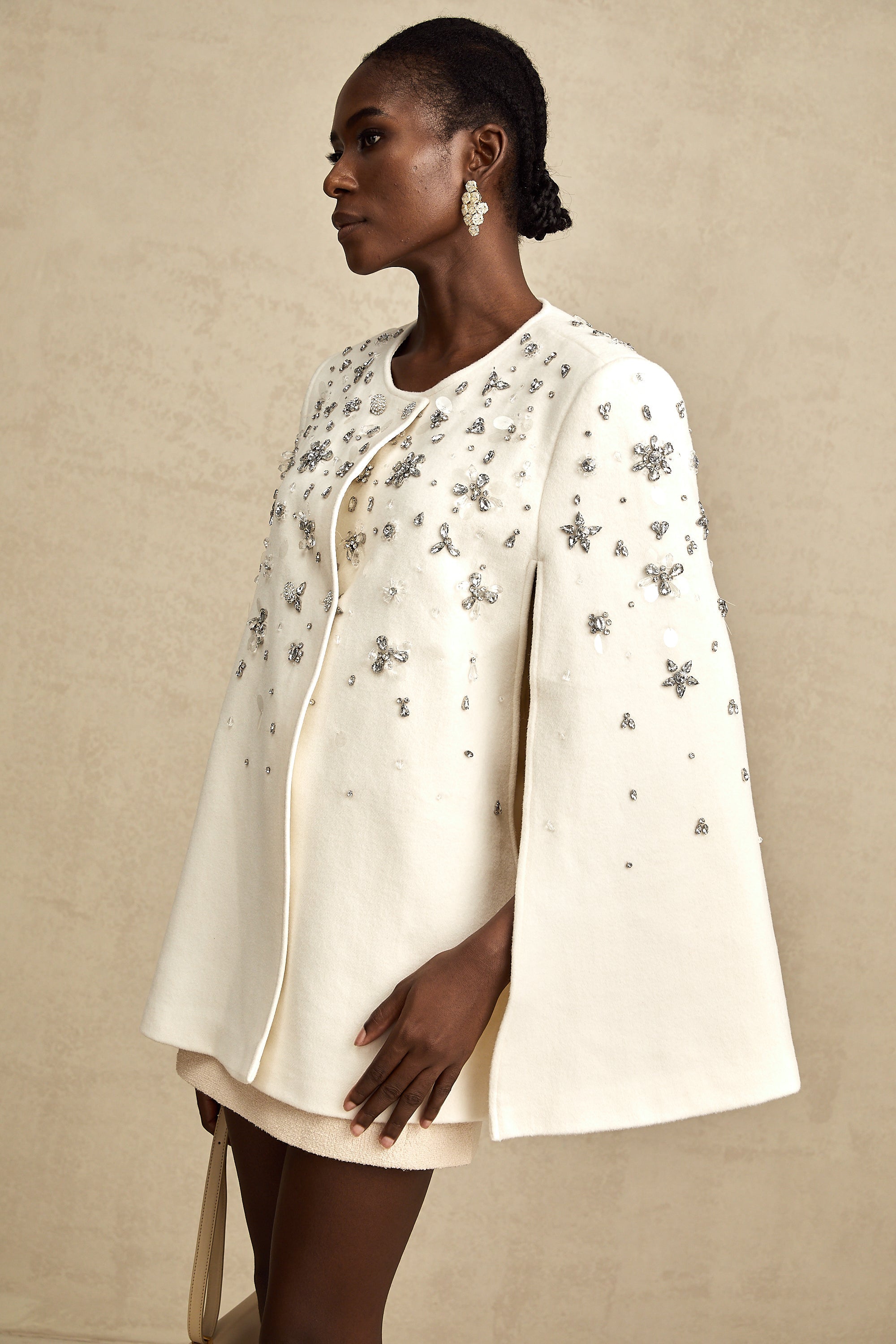 Éléonore embellished cape-design jacket (Final Sale)