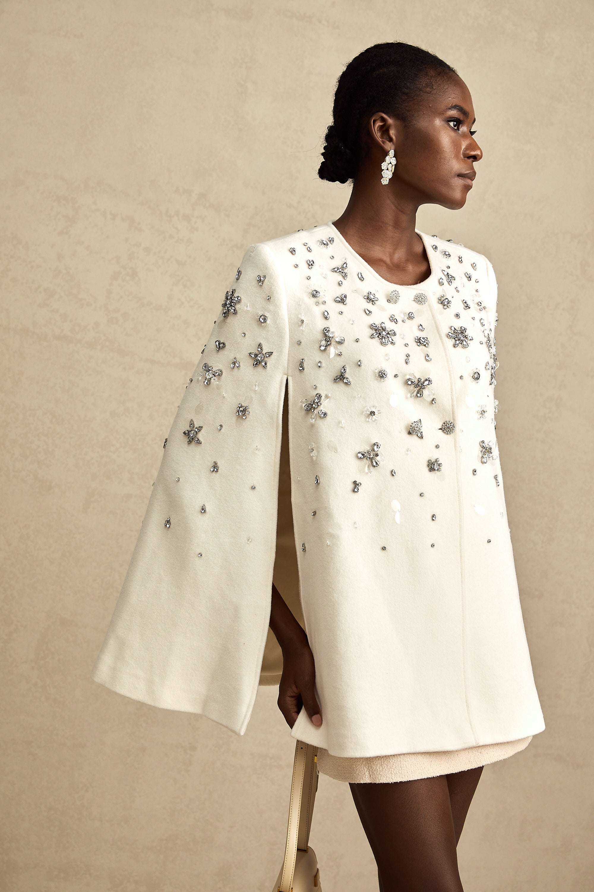 Éléonore embellished cape-design jacket (Final Sale)