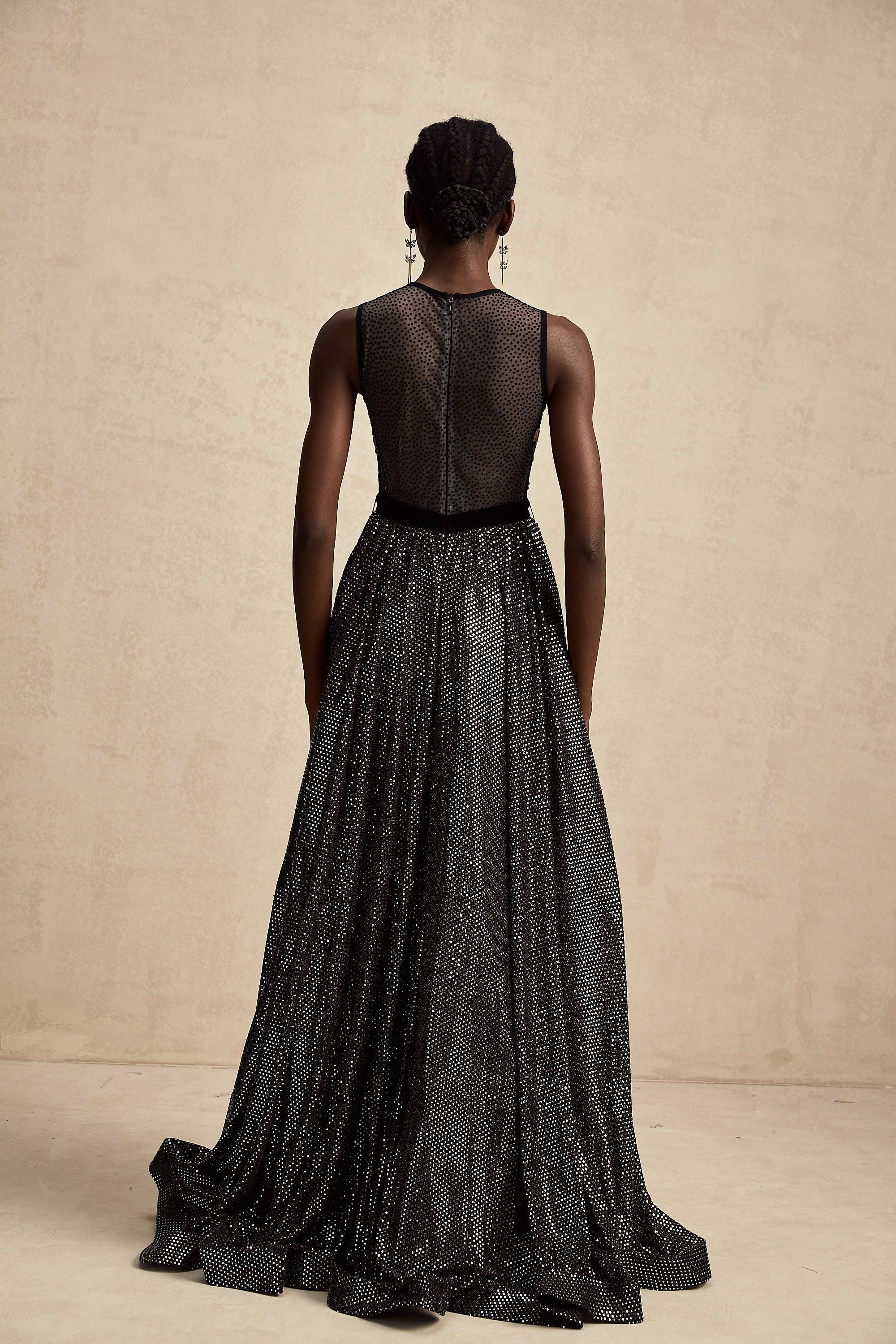 Agathe floral embroidered embellished maxi dress (Final Sale)