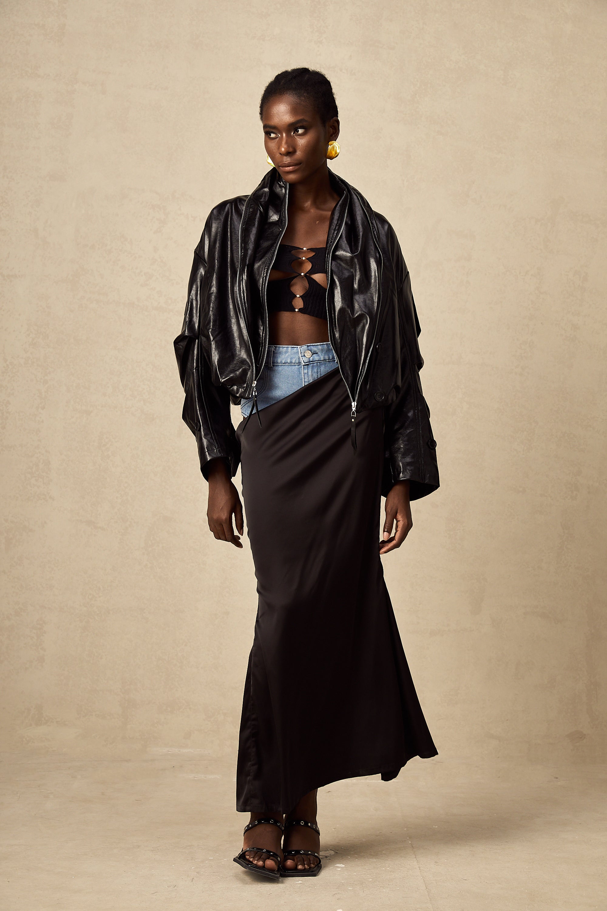 Virginie quilted cropped leather jacket (Final Sale-US Only)