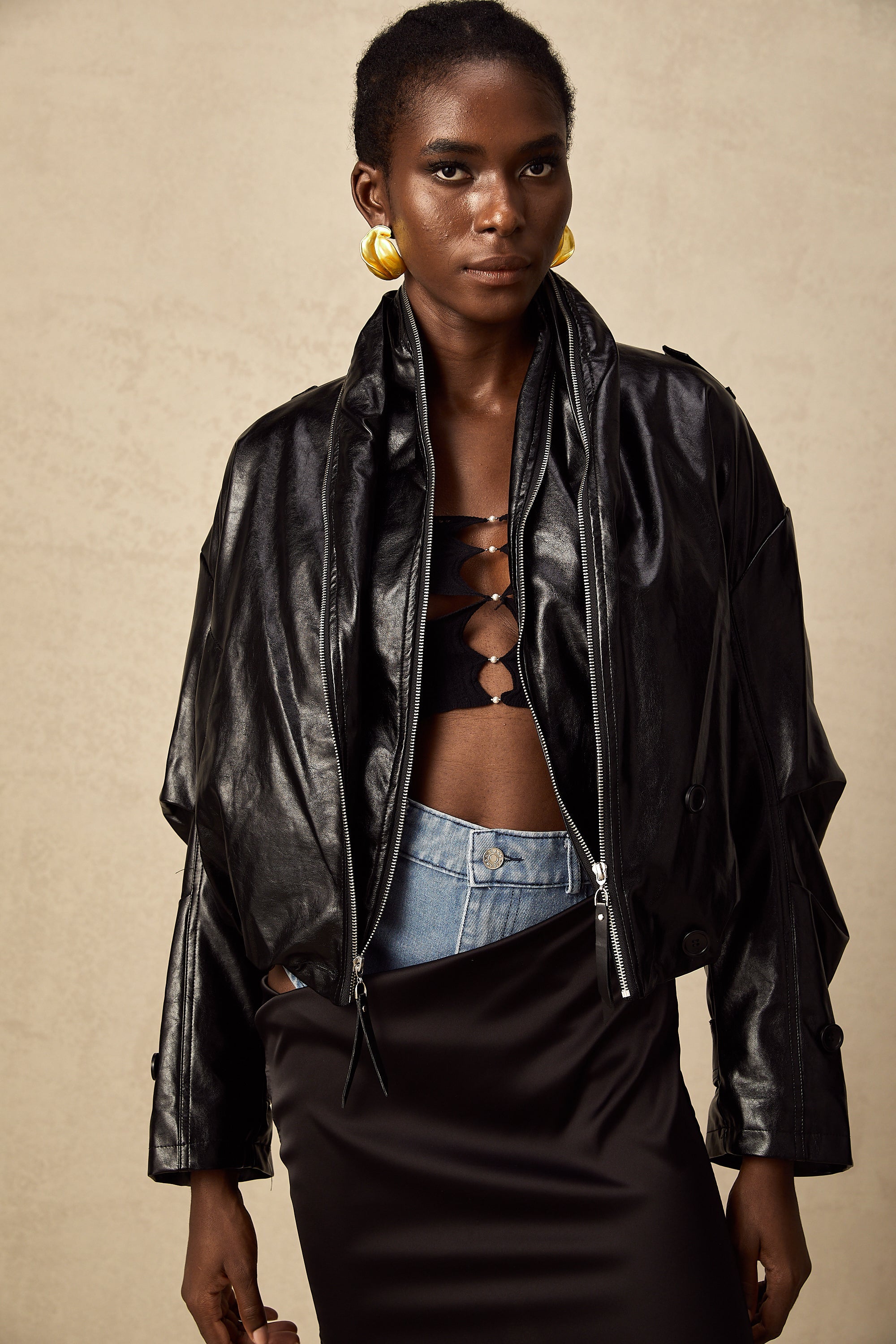 Virginie quilted cropped leather jacket (Final Sale-US Only)