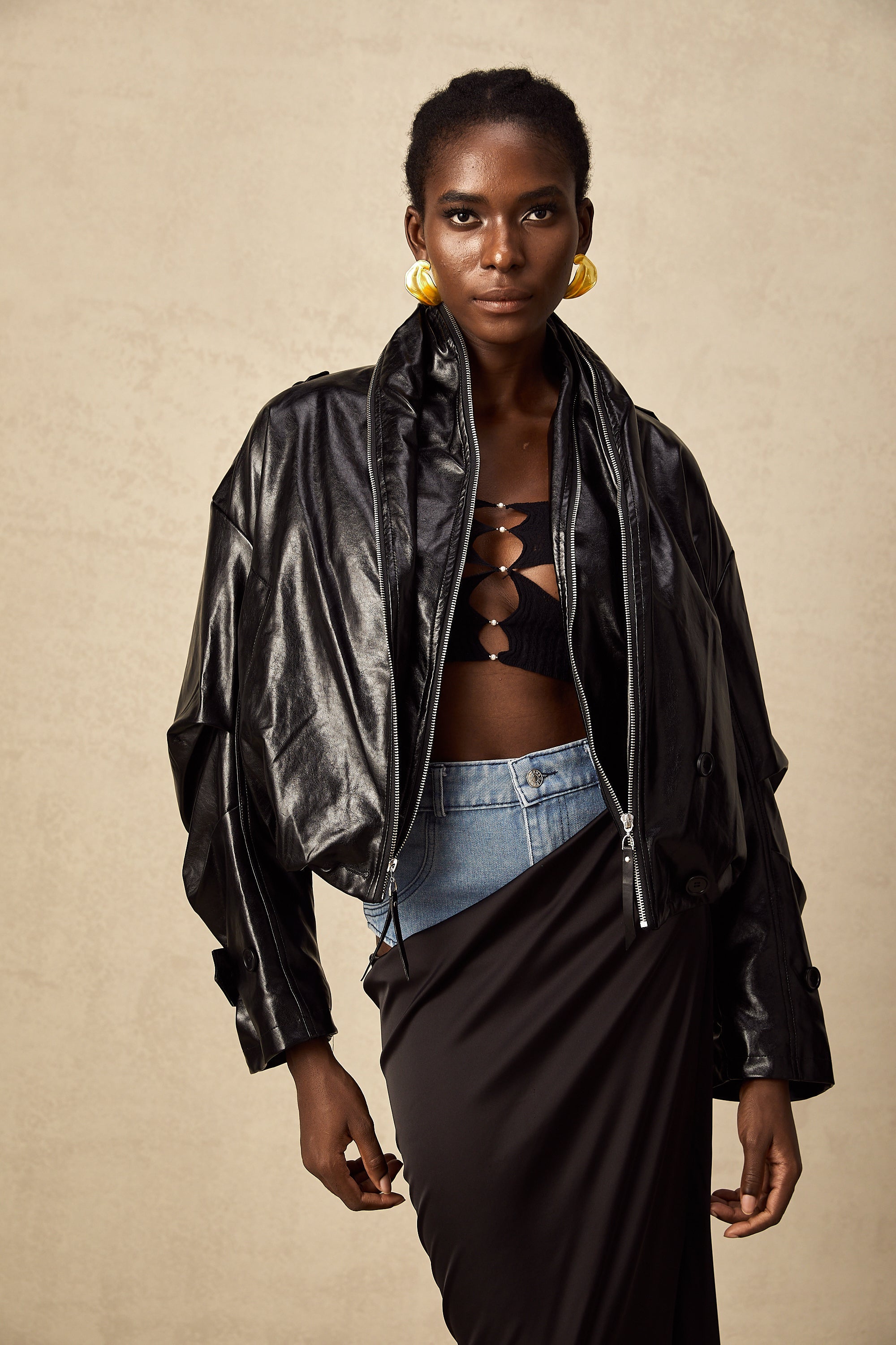 Virginie quilted cropped leather jacket (Final Sale-US Only)