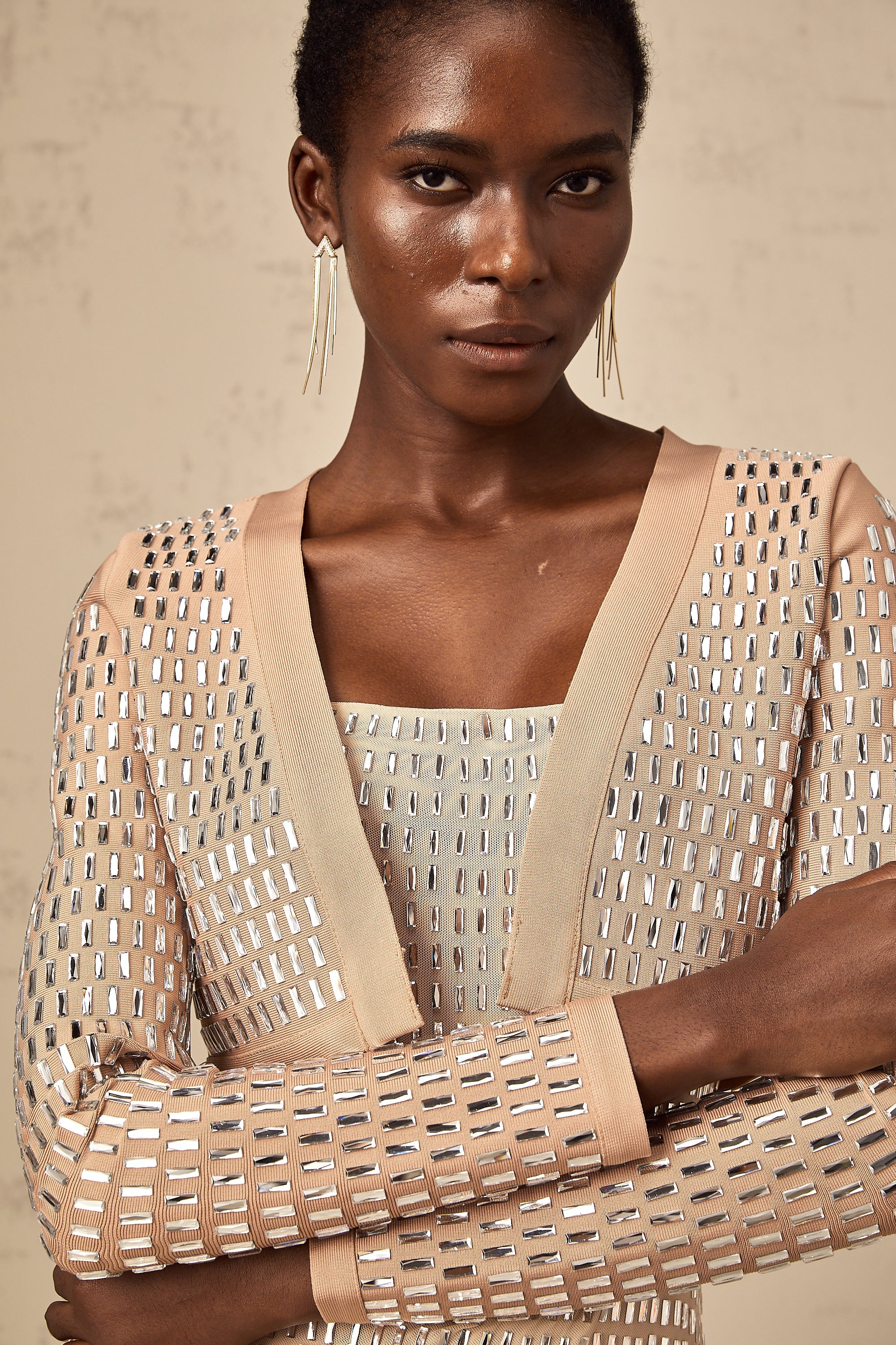 Ubalda stud-embellished cropped jacket (Final Sale)