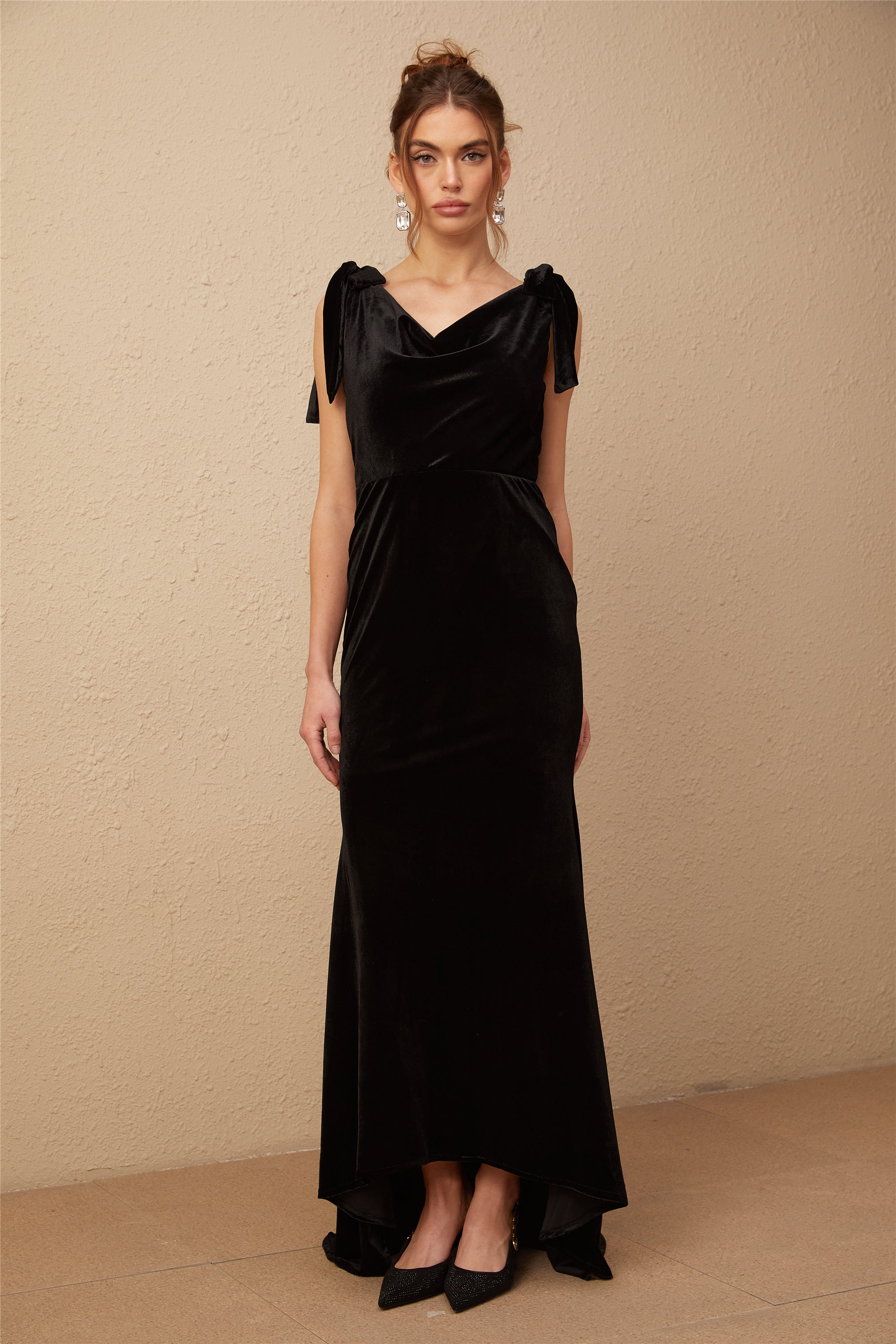 Audrey embellished velvet open-back maxi dress (Final Sale-US Only)