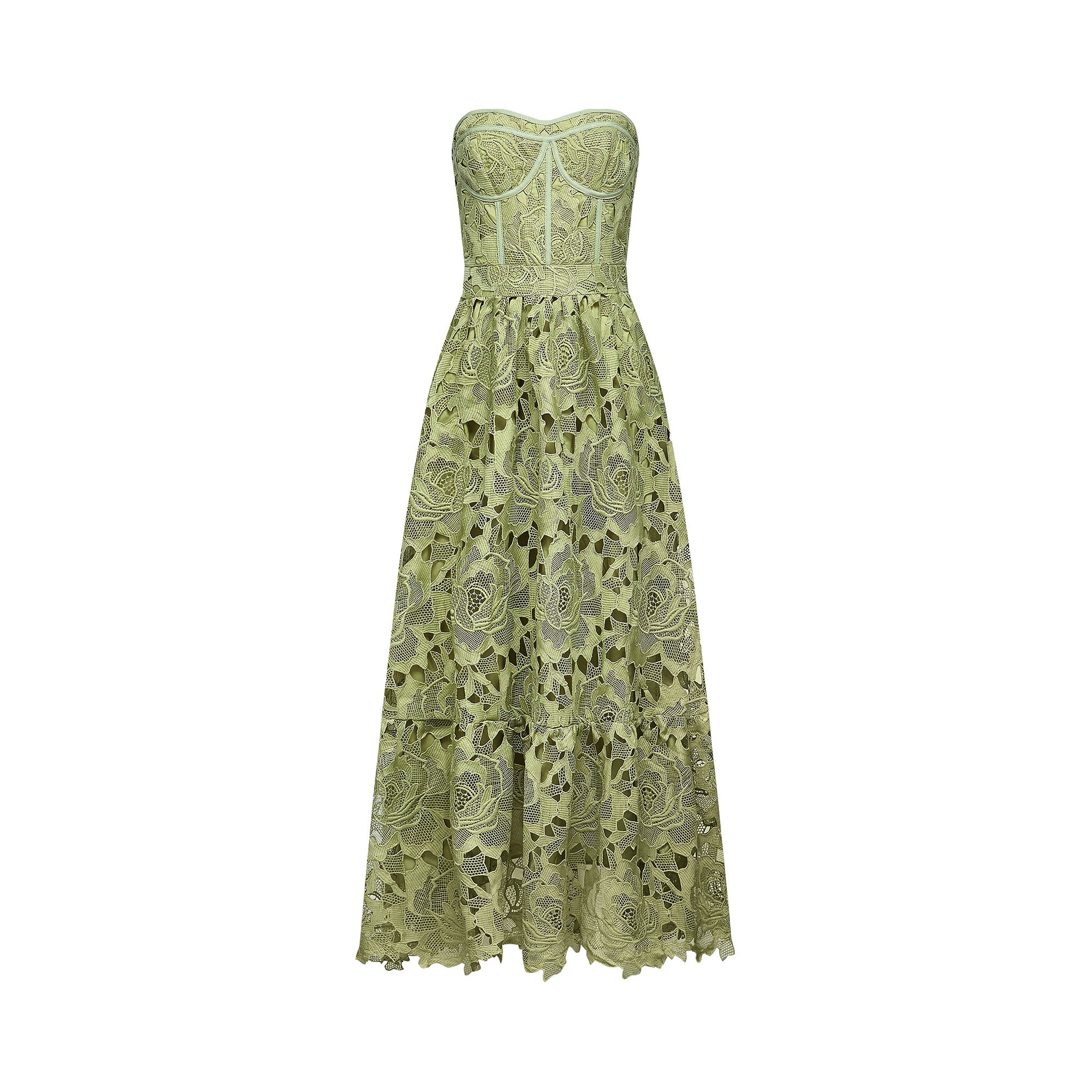 Lace Cut Out Midi Dress
