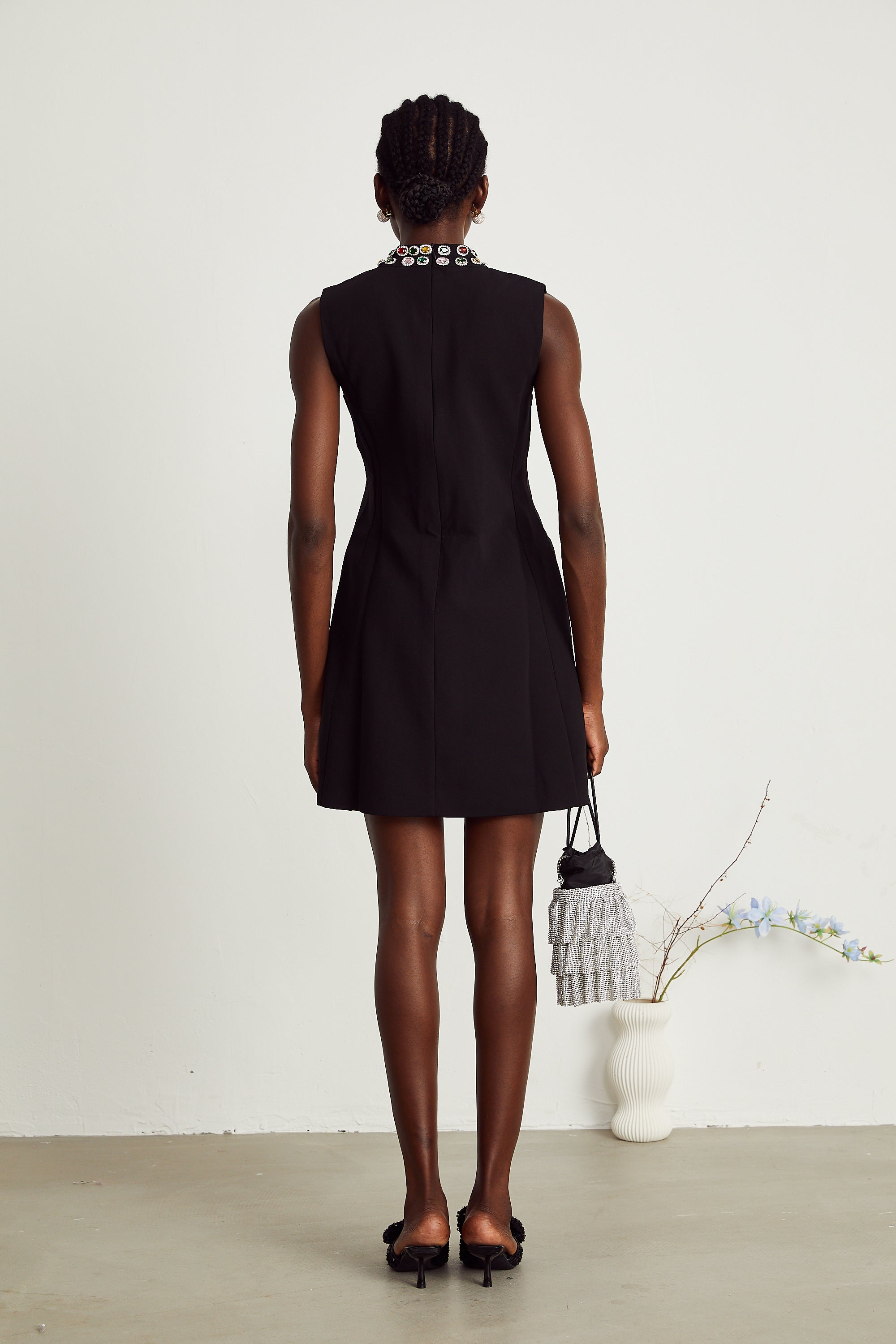 Xanthe crystal-embellished sleeveless mini dress (Final Sale)