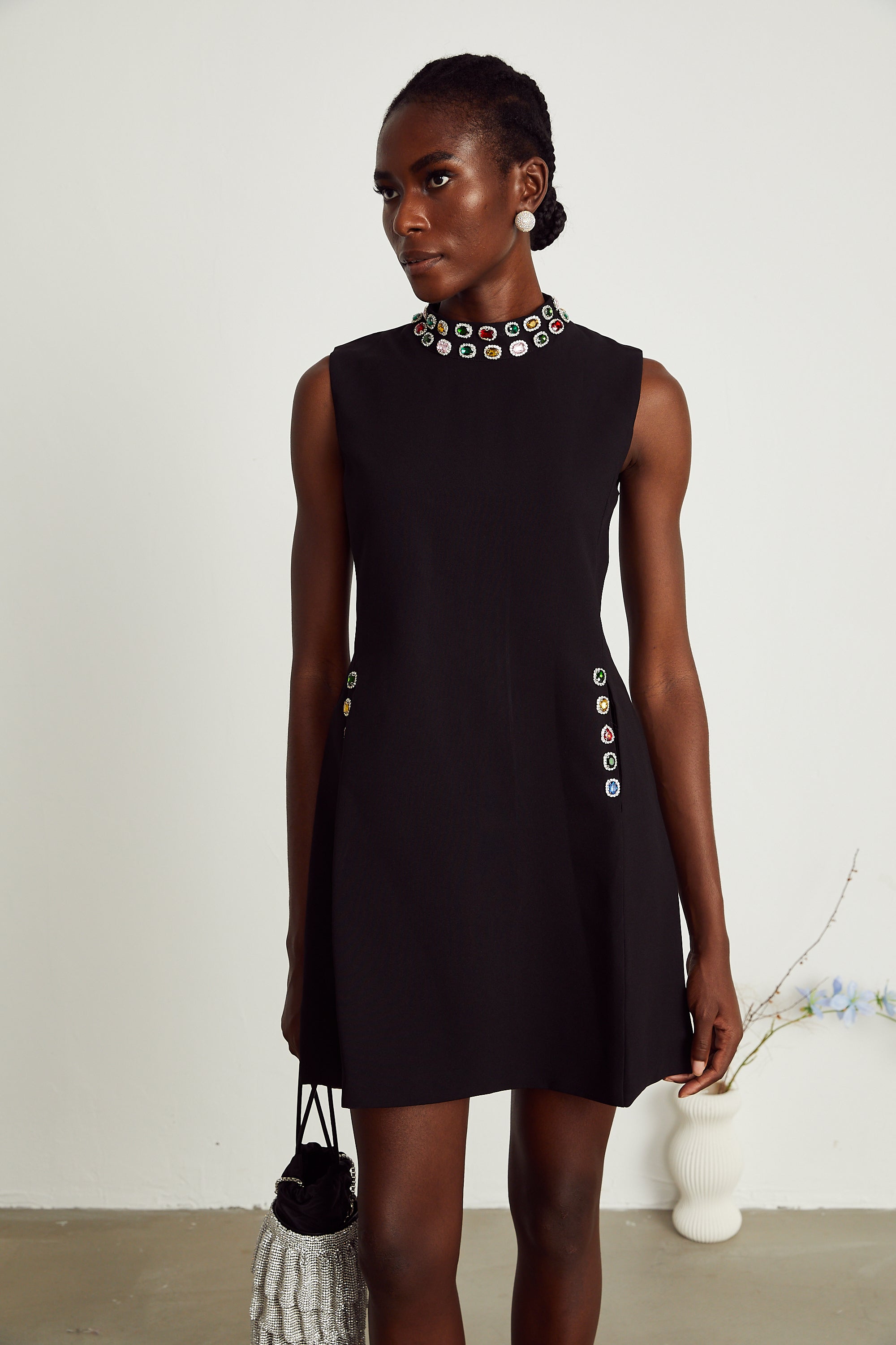 Xanthe crystal-embellished sleeveless mini dress (Final Sale)
