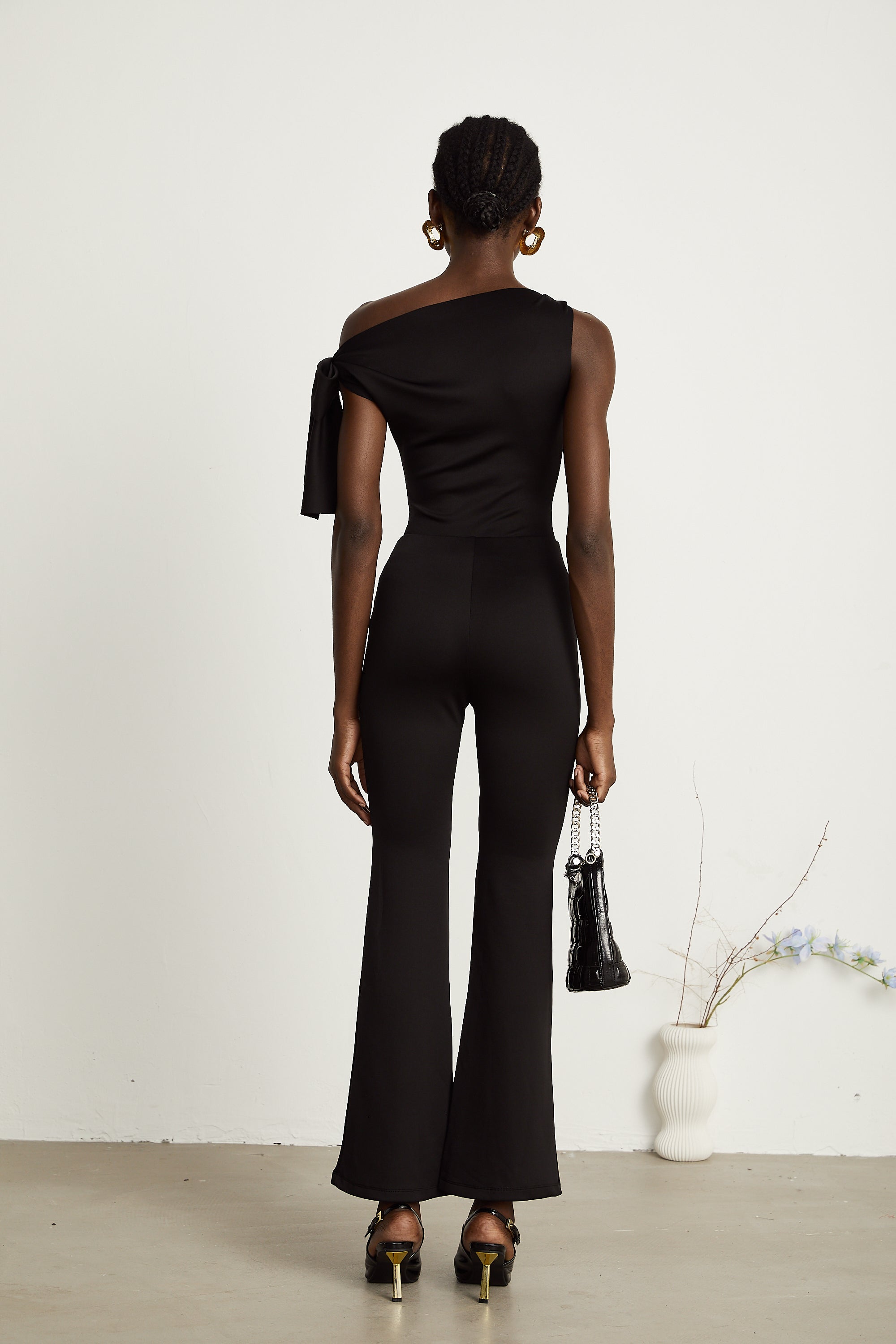 Clotilde black knitted top & trousers matching set (Final Sale-US Only)