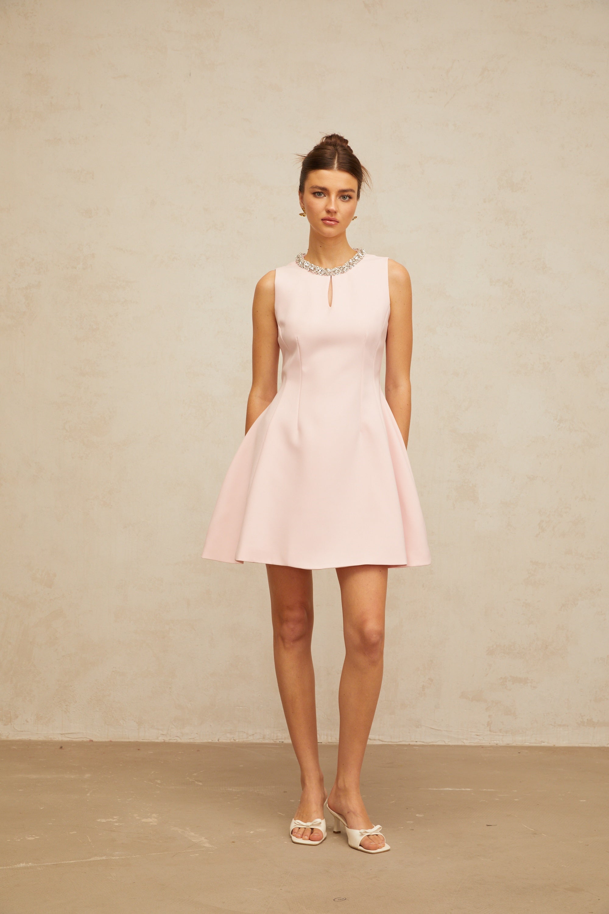 Clothilde pink sequined puff mini dress (Final Sale-US Only)
