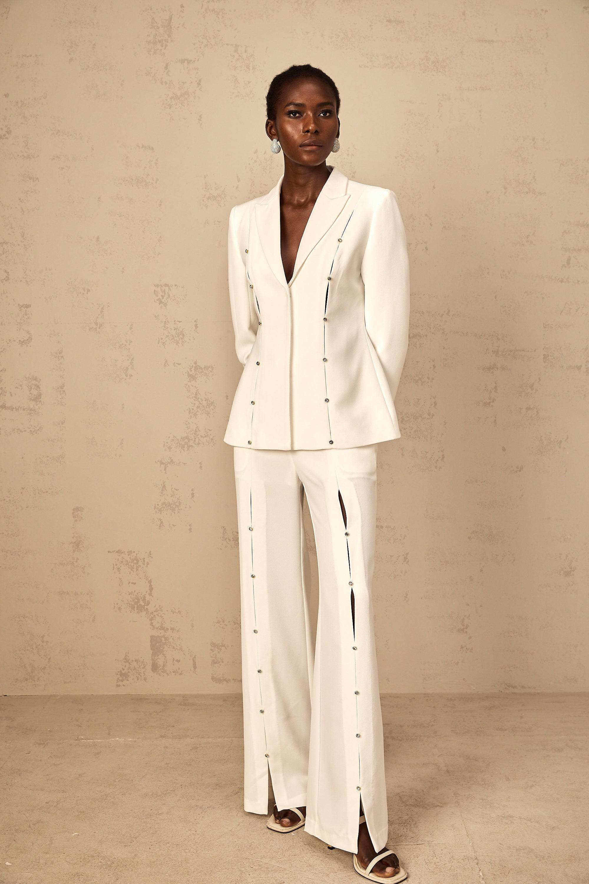 Frida Embellished Blazer & Trouser Pant Set (Final Sale-US Only)