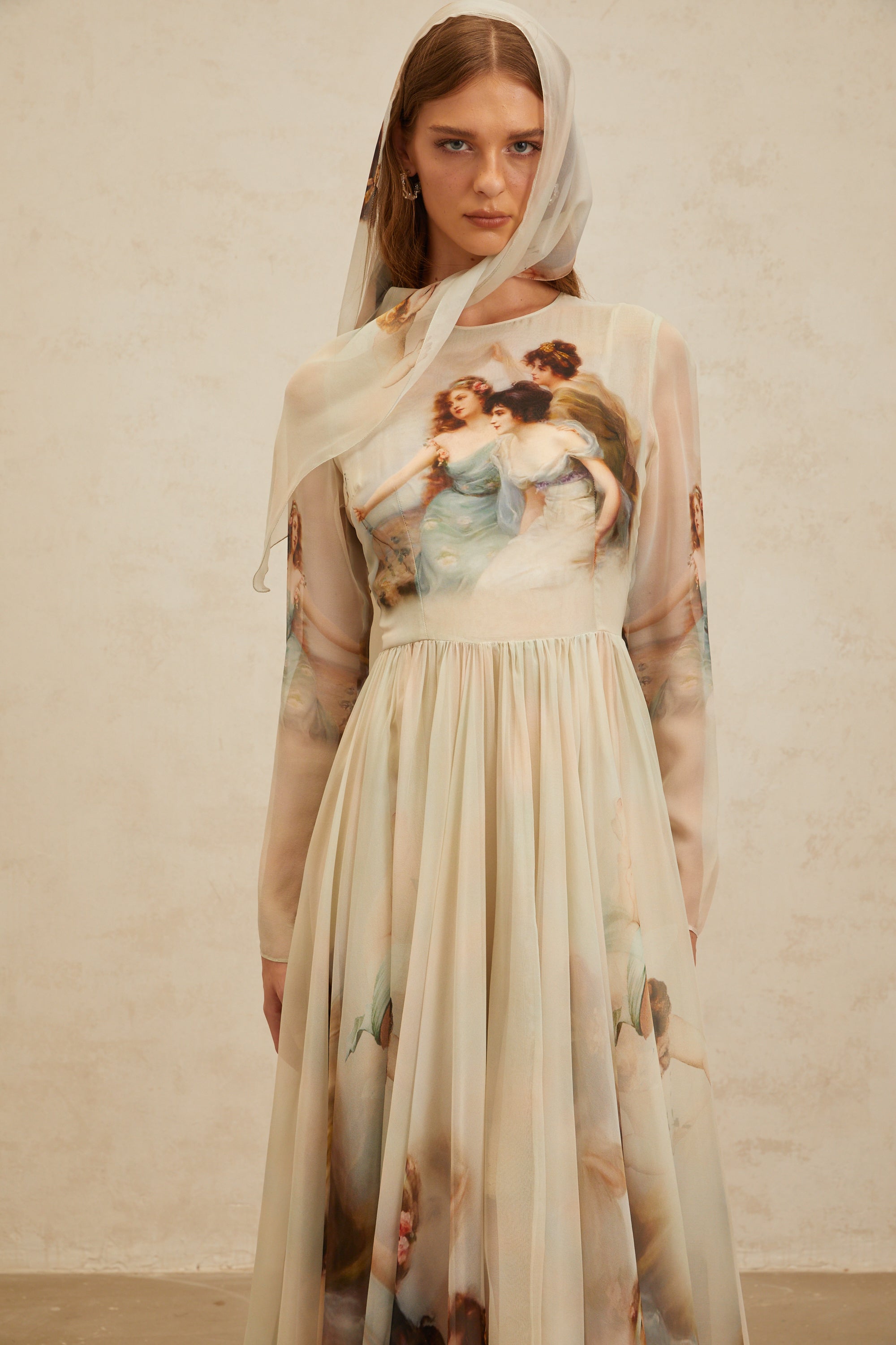 Manon Green Graphic Print Silk Maxi Dress (Final Sale-US Only)
