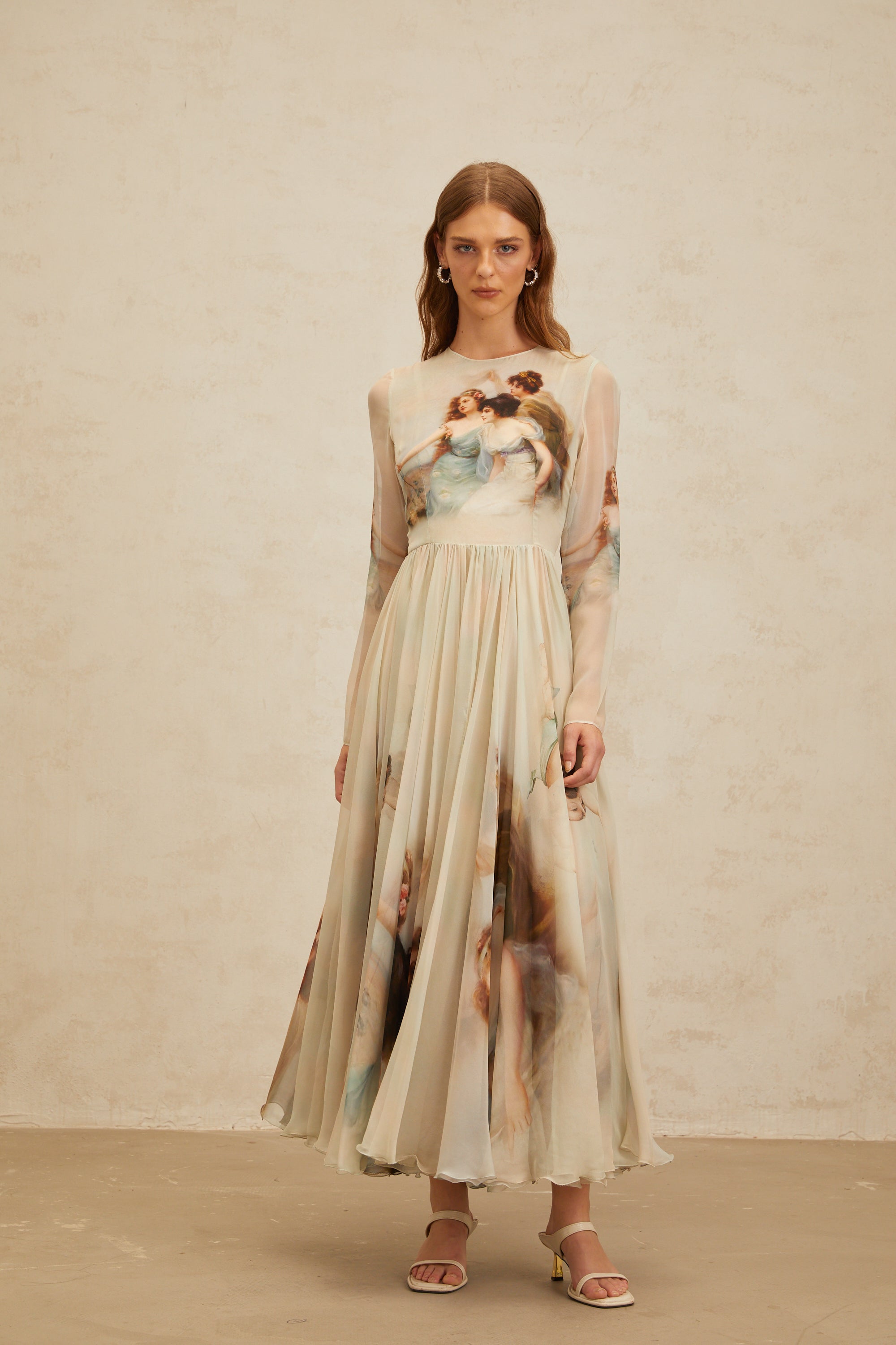 Manon Green Graphic Print Silk Maxi Dress (Final Sale-US Only)