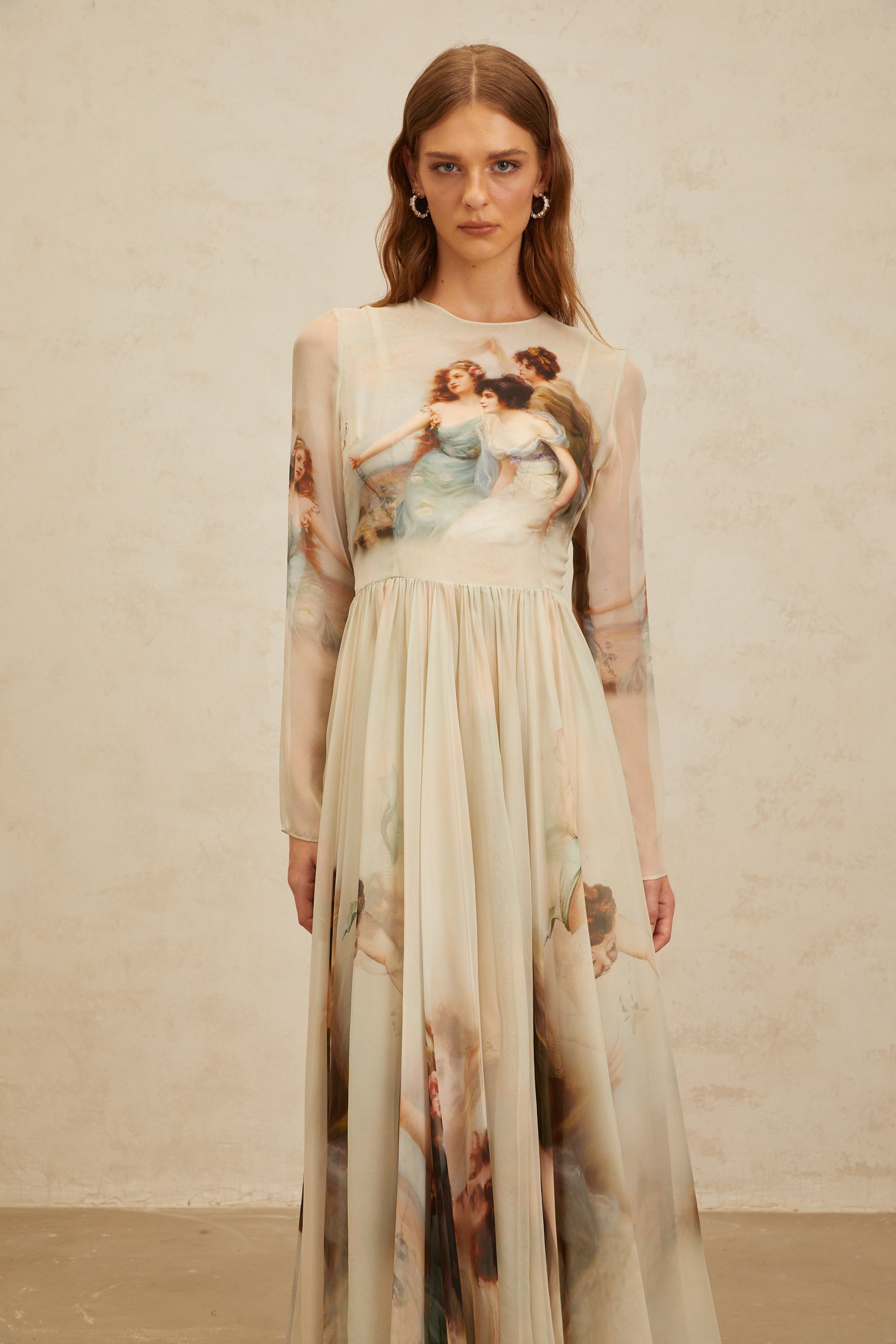Manon Green Graphic Print Silk Maxi Dress (Final Sale-US Only)
