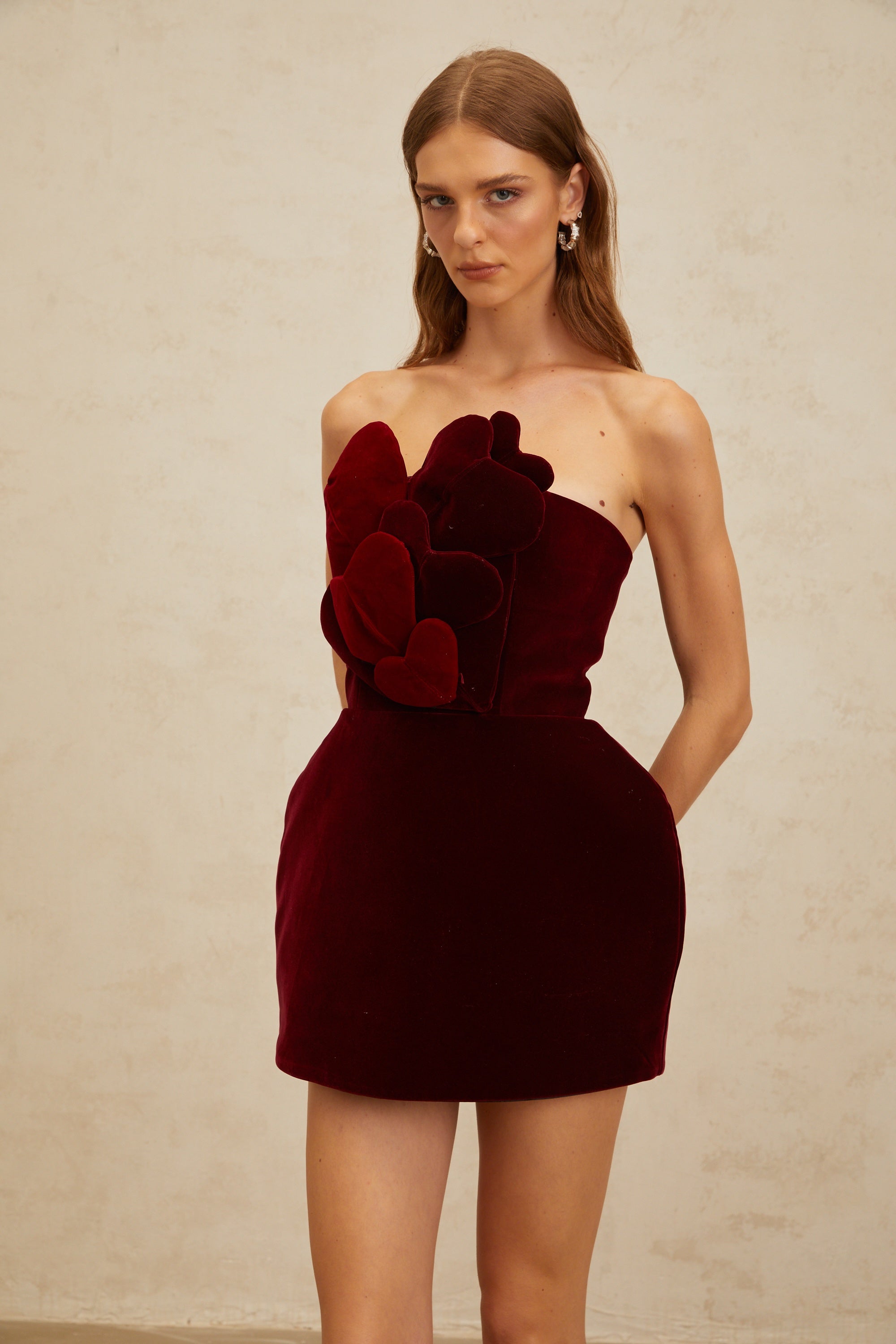 Red Velvet Mini Dress