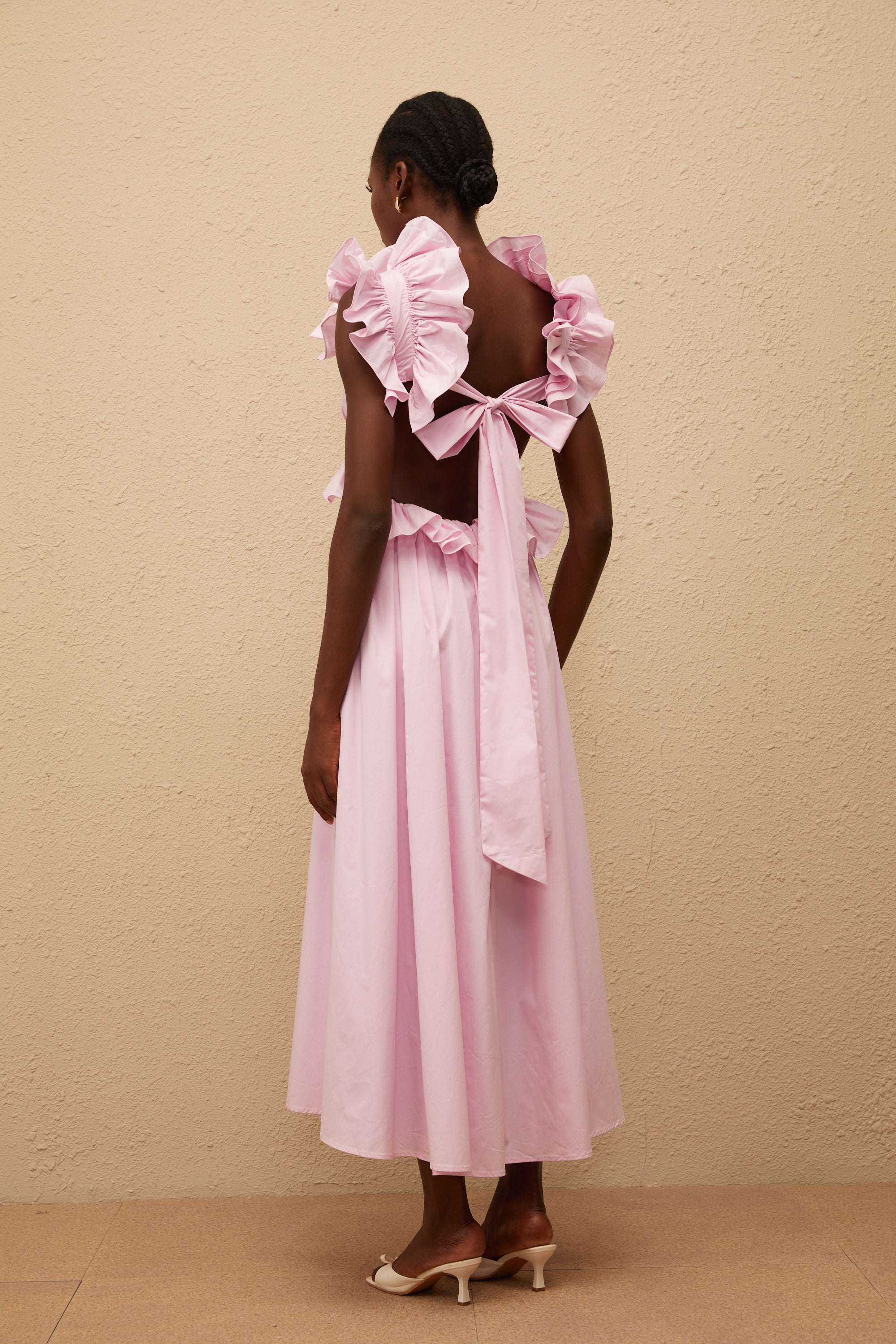 Adélaïde Pink Open Back Maxi Dress (Final Sale-US Only)