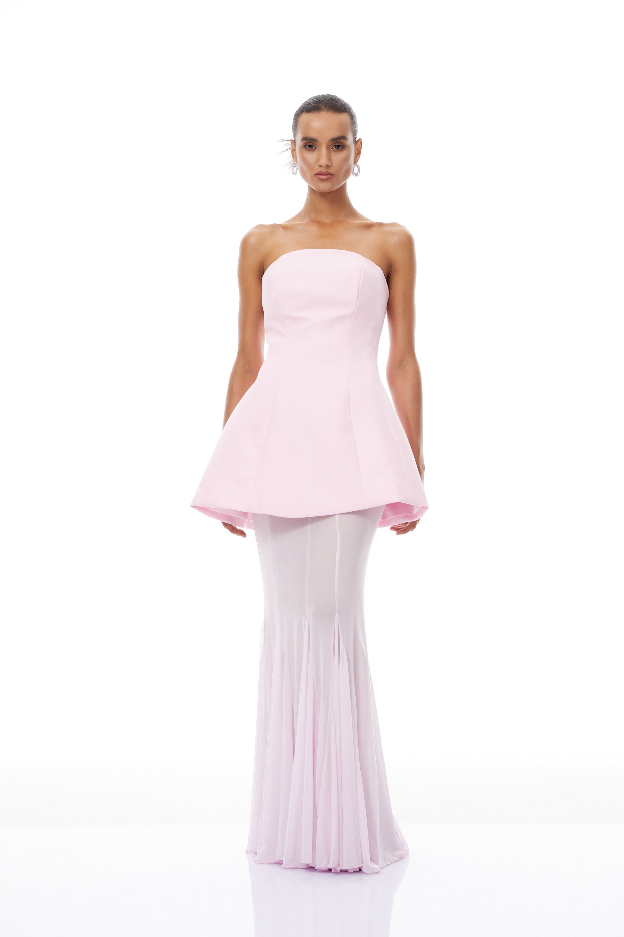 Mélanie Pink Corset Dress & Mesh Skirt Set (Final Sale-US Only)