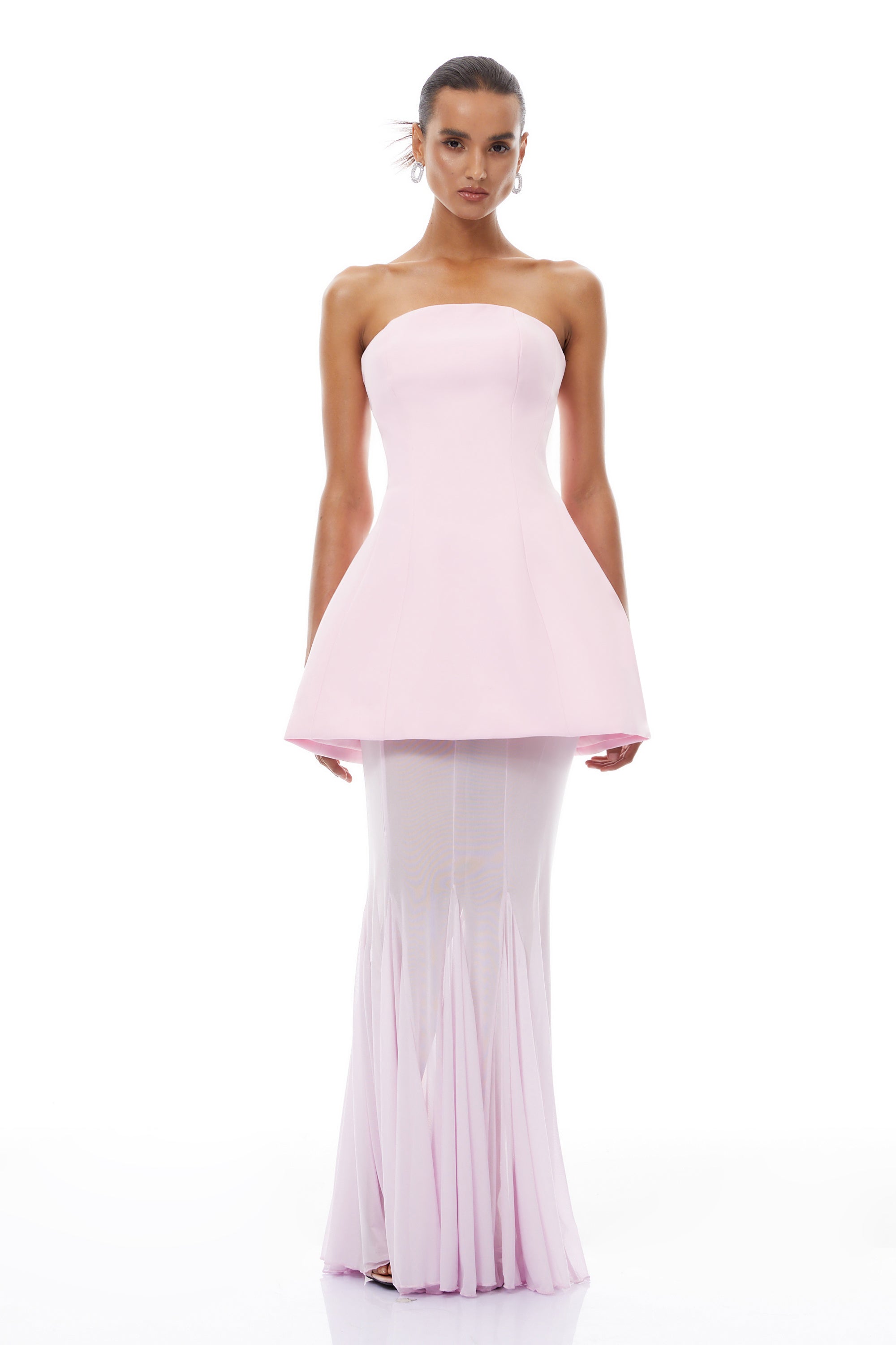 Mélanie Pink Corset Dress & Mesh Skirt Set (Final Sale)