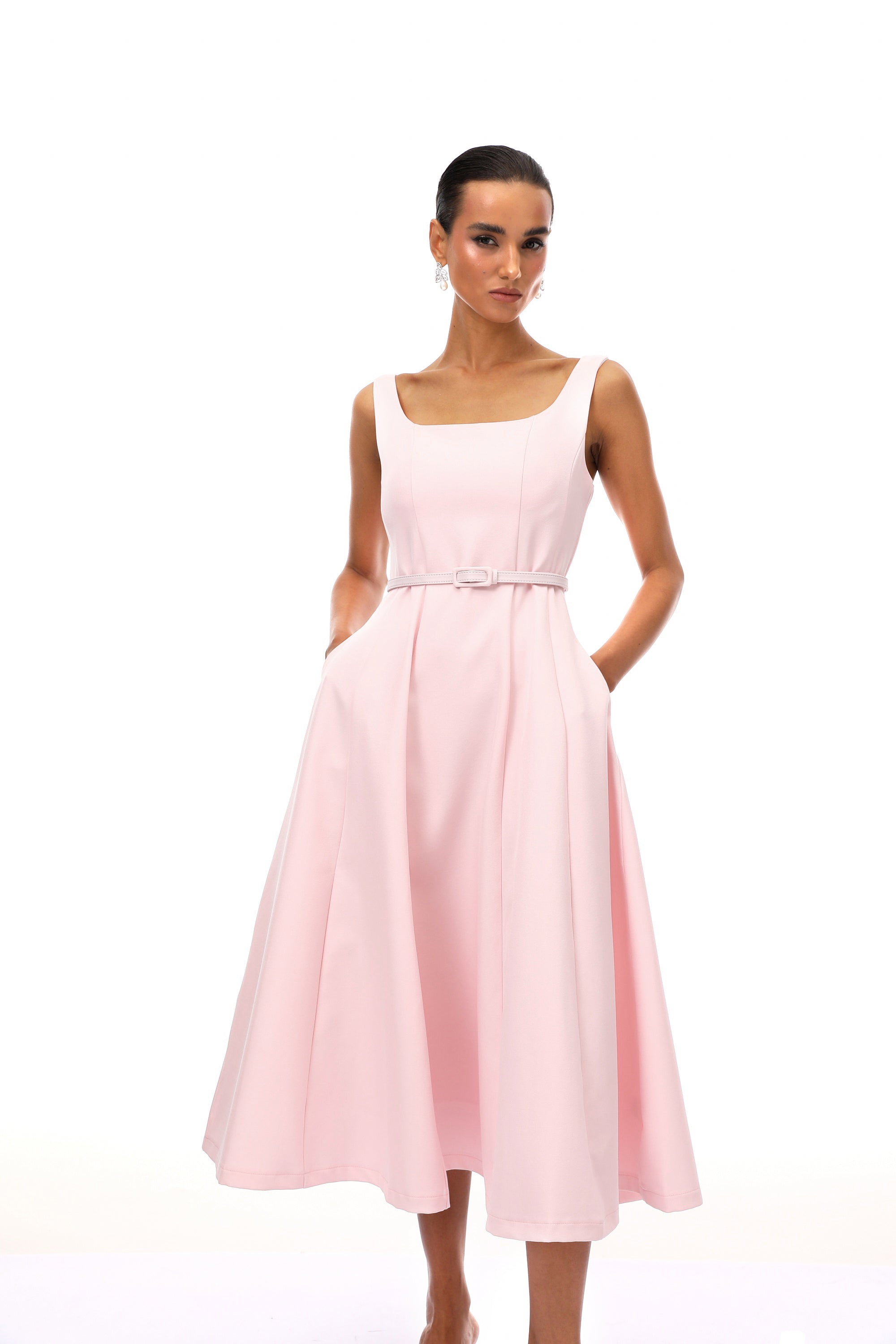 Valéria Pink Crystal Embellished Jacket & Dress Set (Final Sale-US Only)