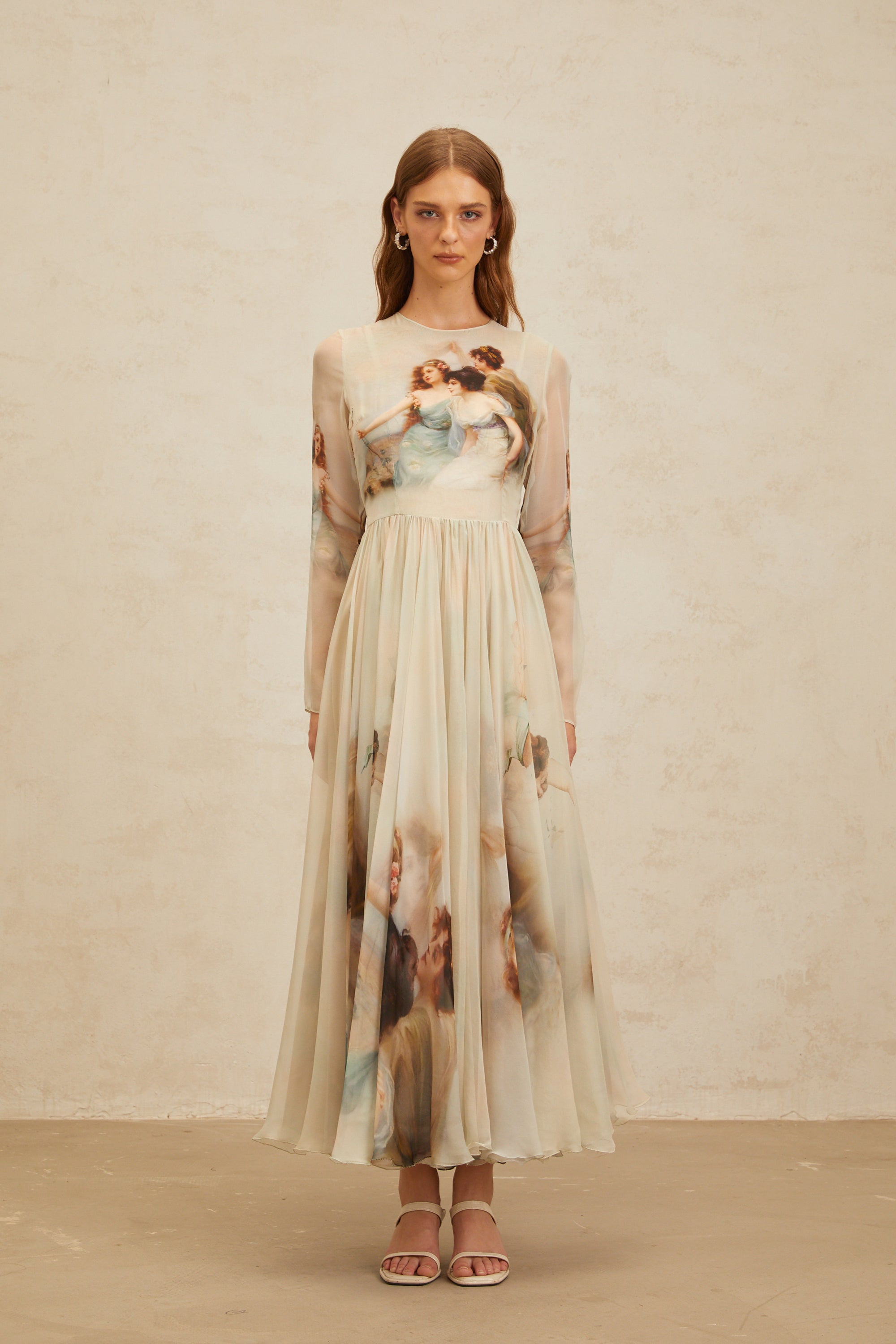 Manon Green Graphic Print Silk Maxi Dress (Final Sale-US Only)