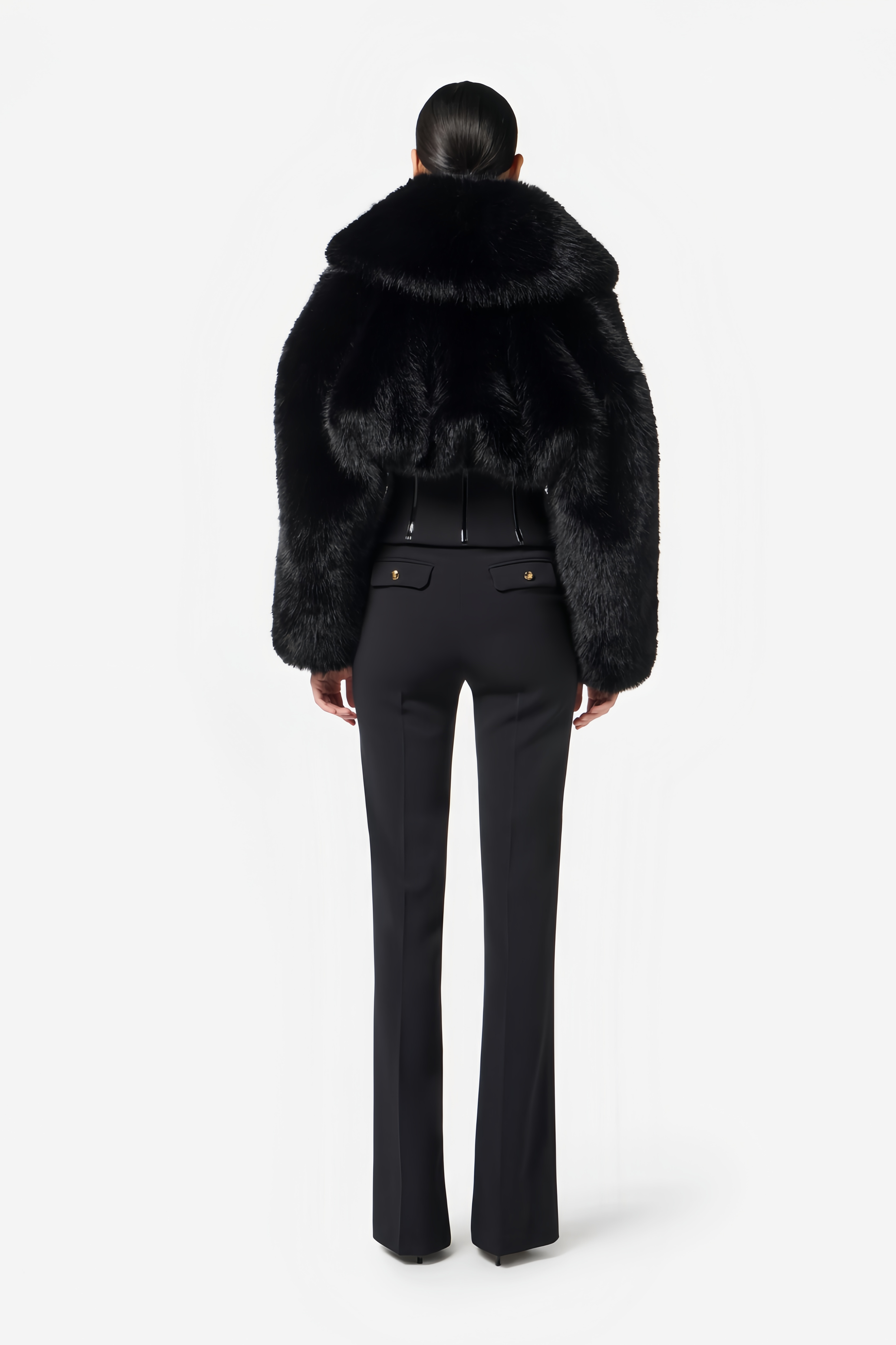 Black Fur-effect Jacket