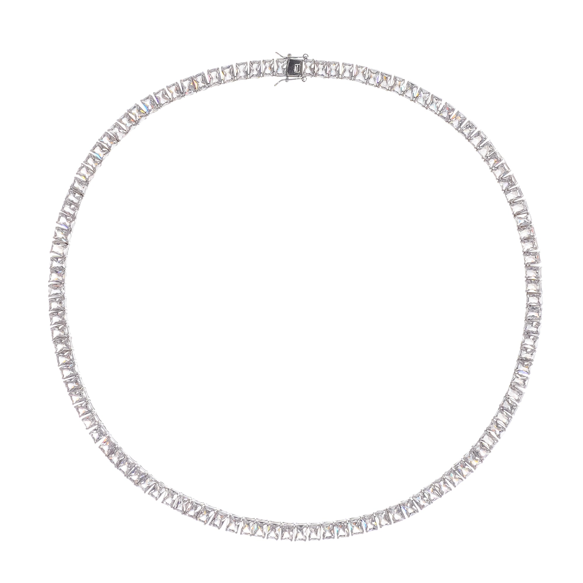 Florence Silver Tone Crystal Embellished Necklace (Final Sale)