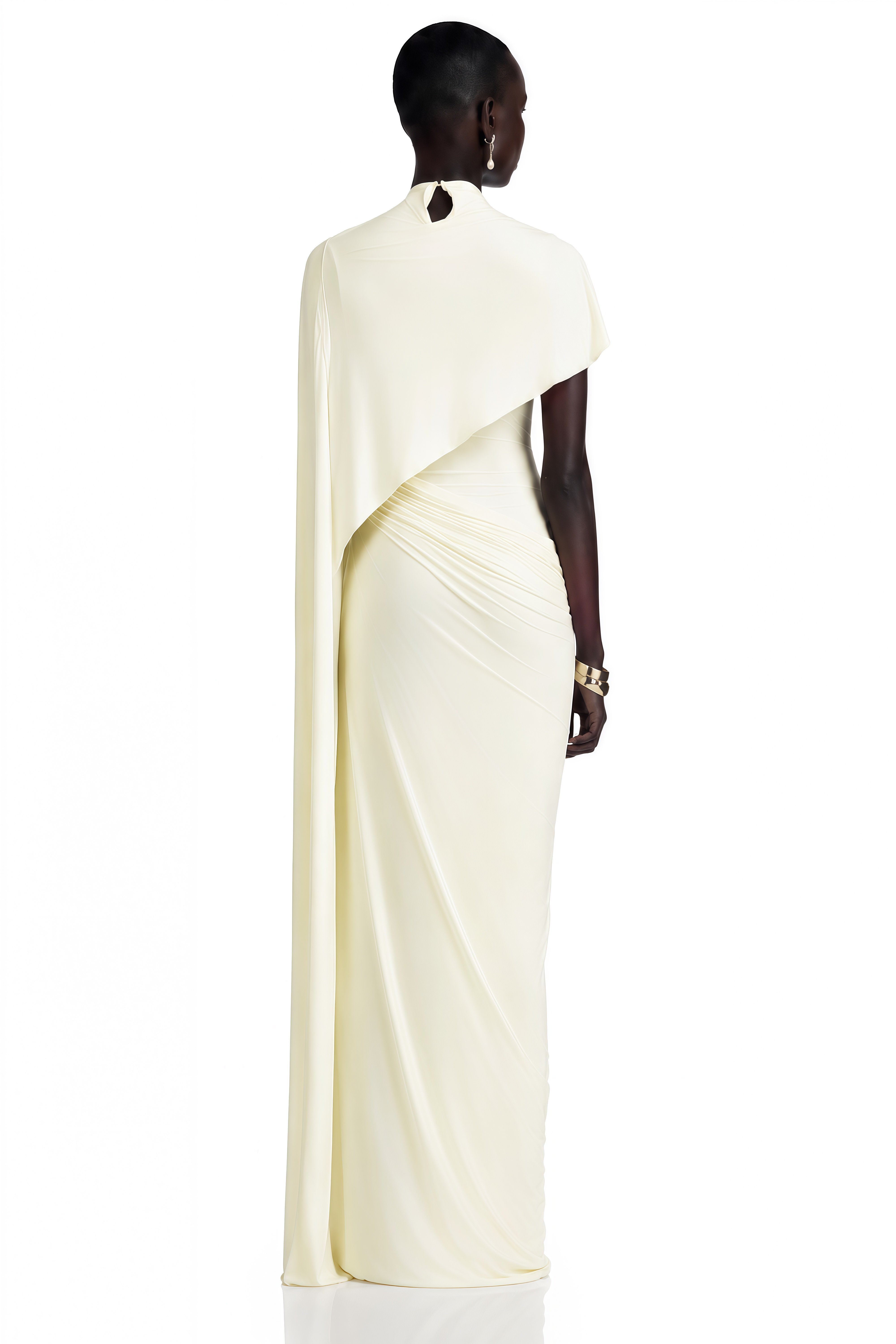 Fenella Asymmetrical Draped Cape & Dress Matching Set