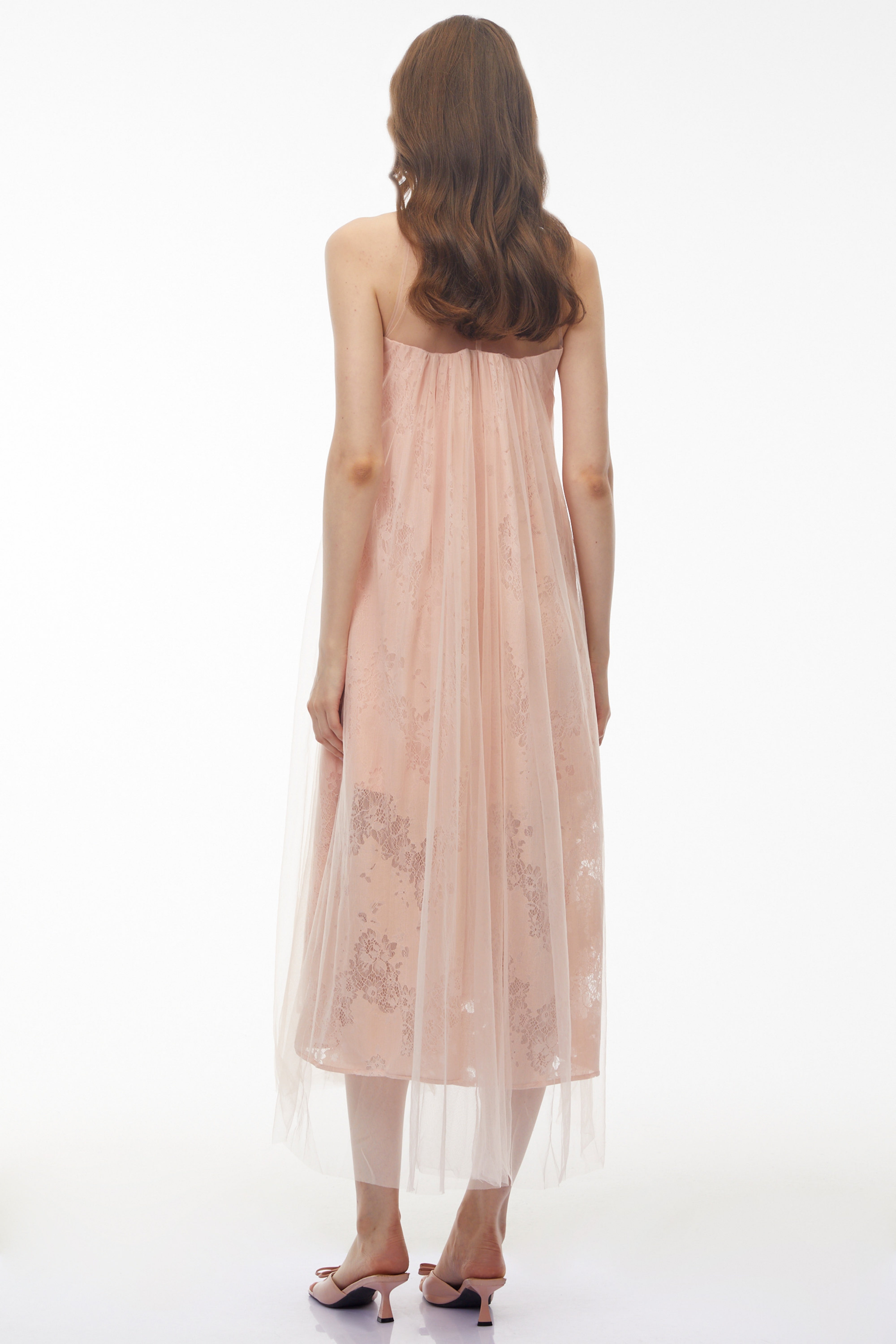 Alice Blush Pink Floral Embroidered Midi Dress (Final Sale)