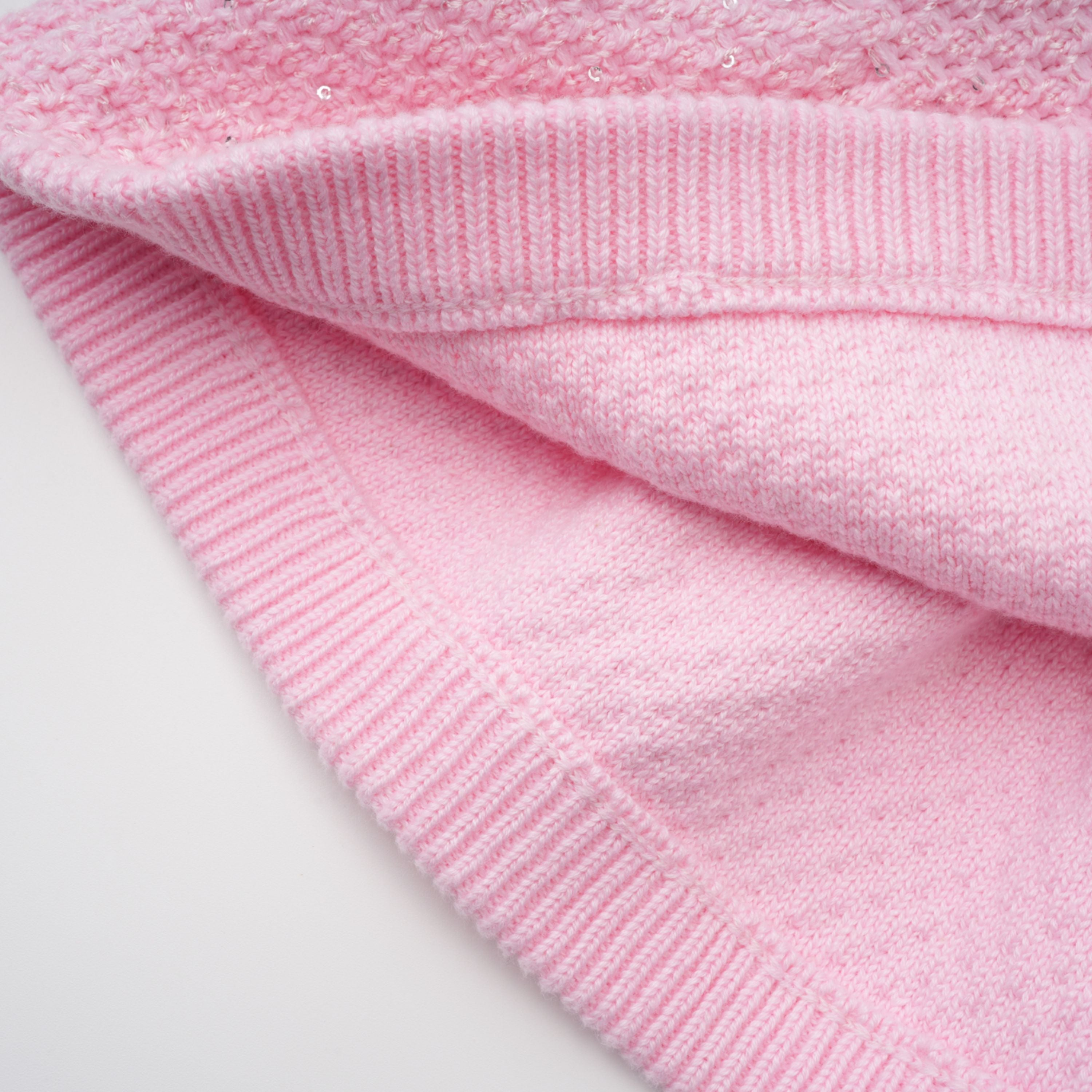 Ásdís Pink Sequined Knit Cardigan & Skirt Set (Final Sale)