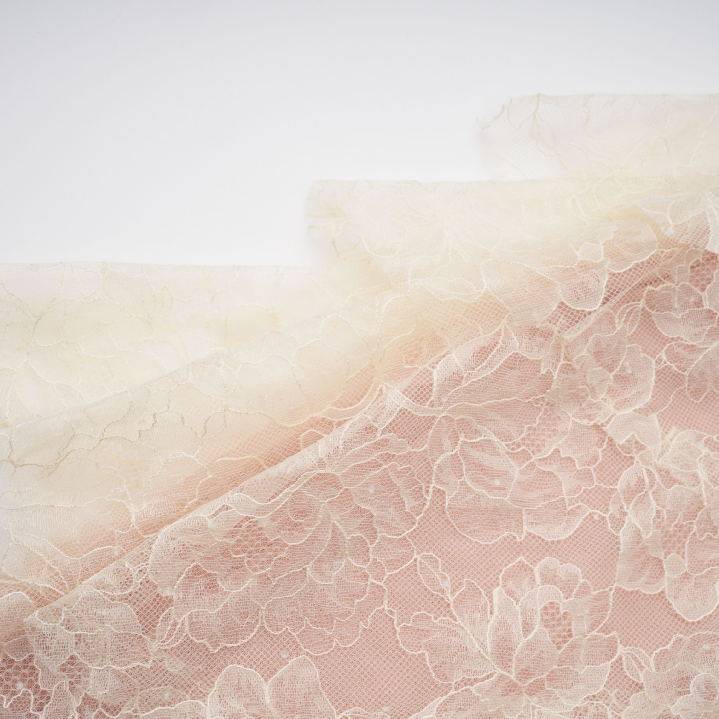 Atousa Cream Layered Floral Lace Maxi Dress with Bow (Final Sale-US Only)