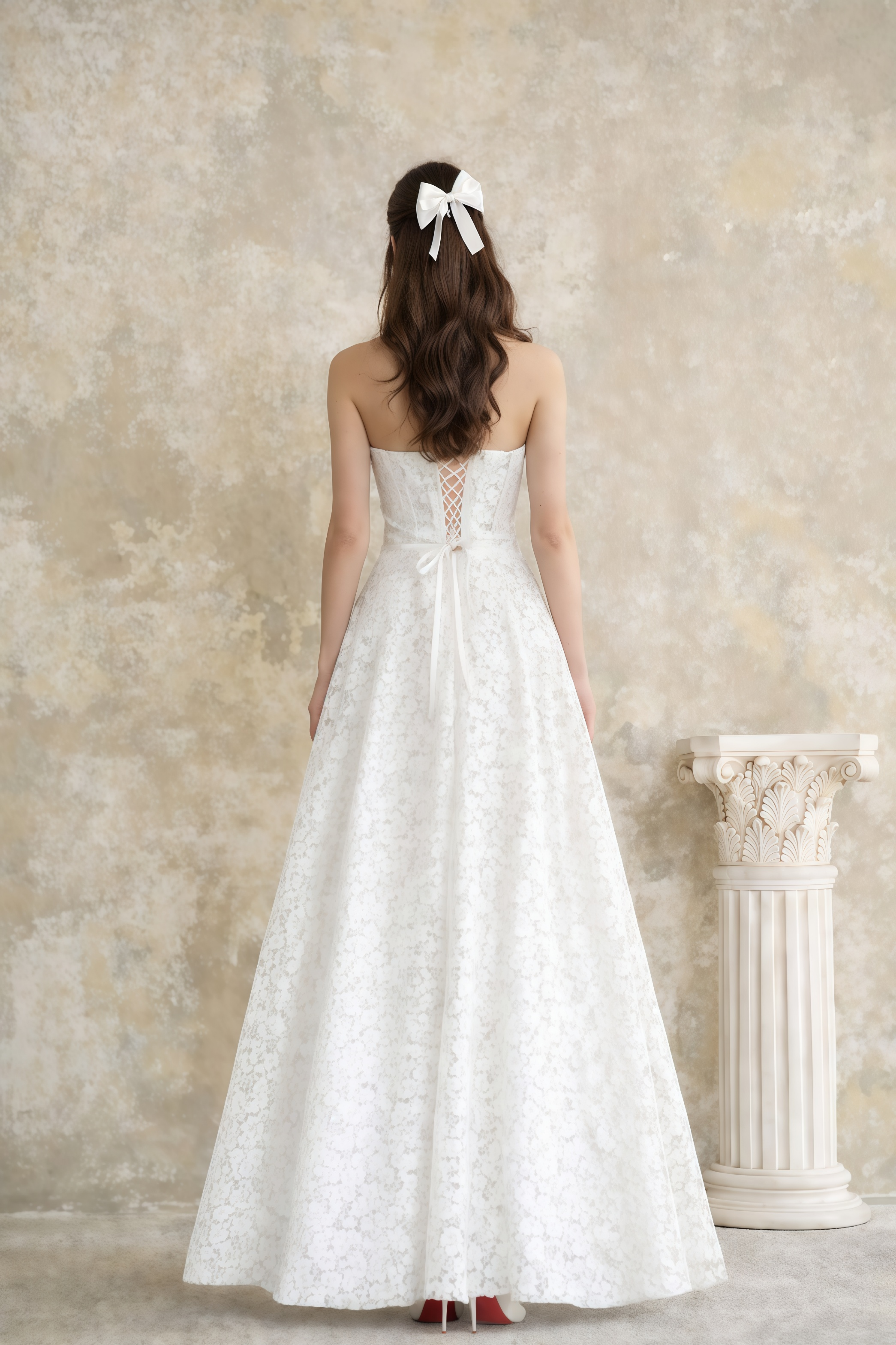 Aulera White Floral Lace Maxi Gown (Final Sale)