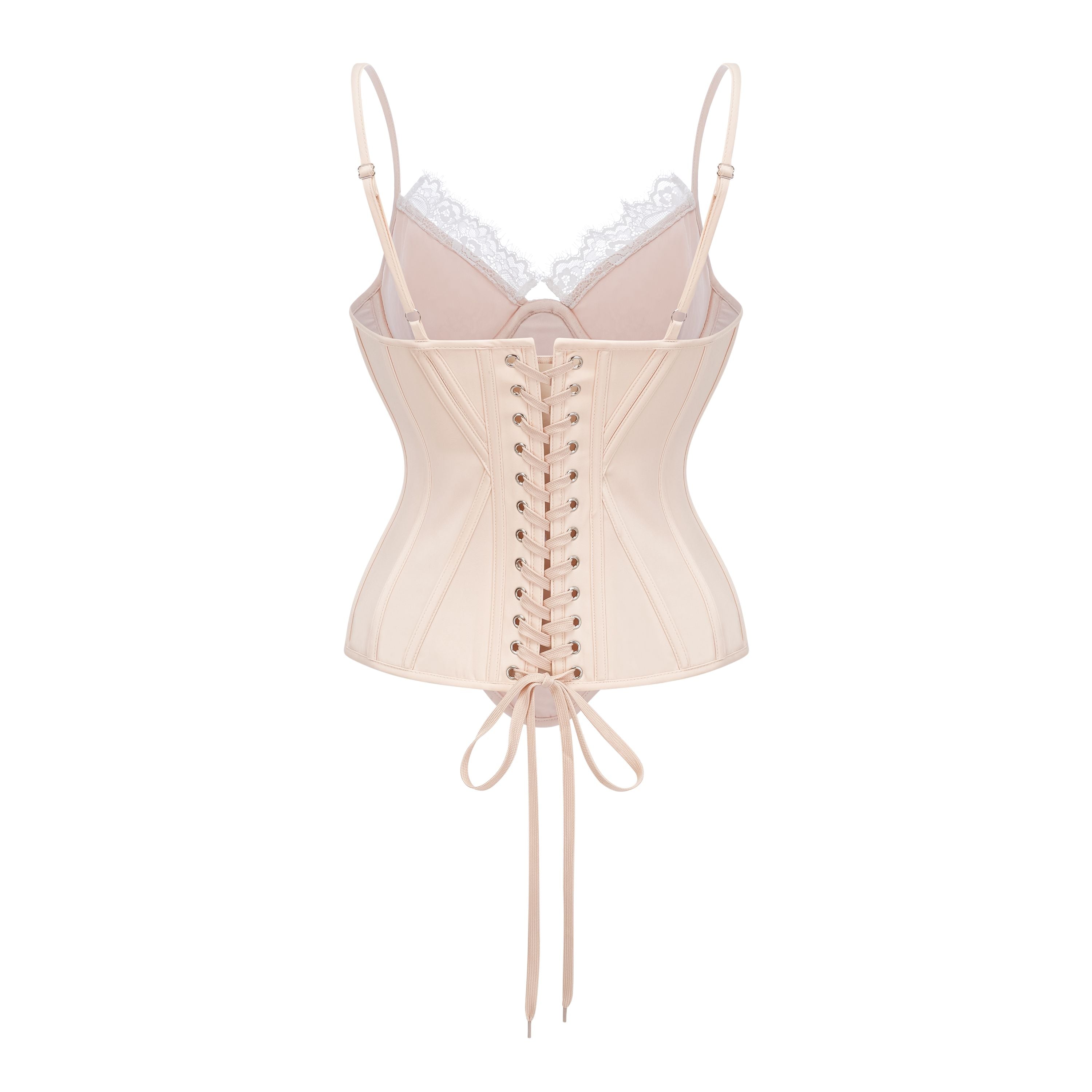 Blanca Champagne Lace Panel Top & Skirt Set (Final Sale)