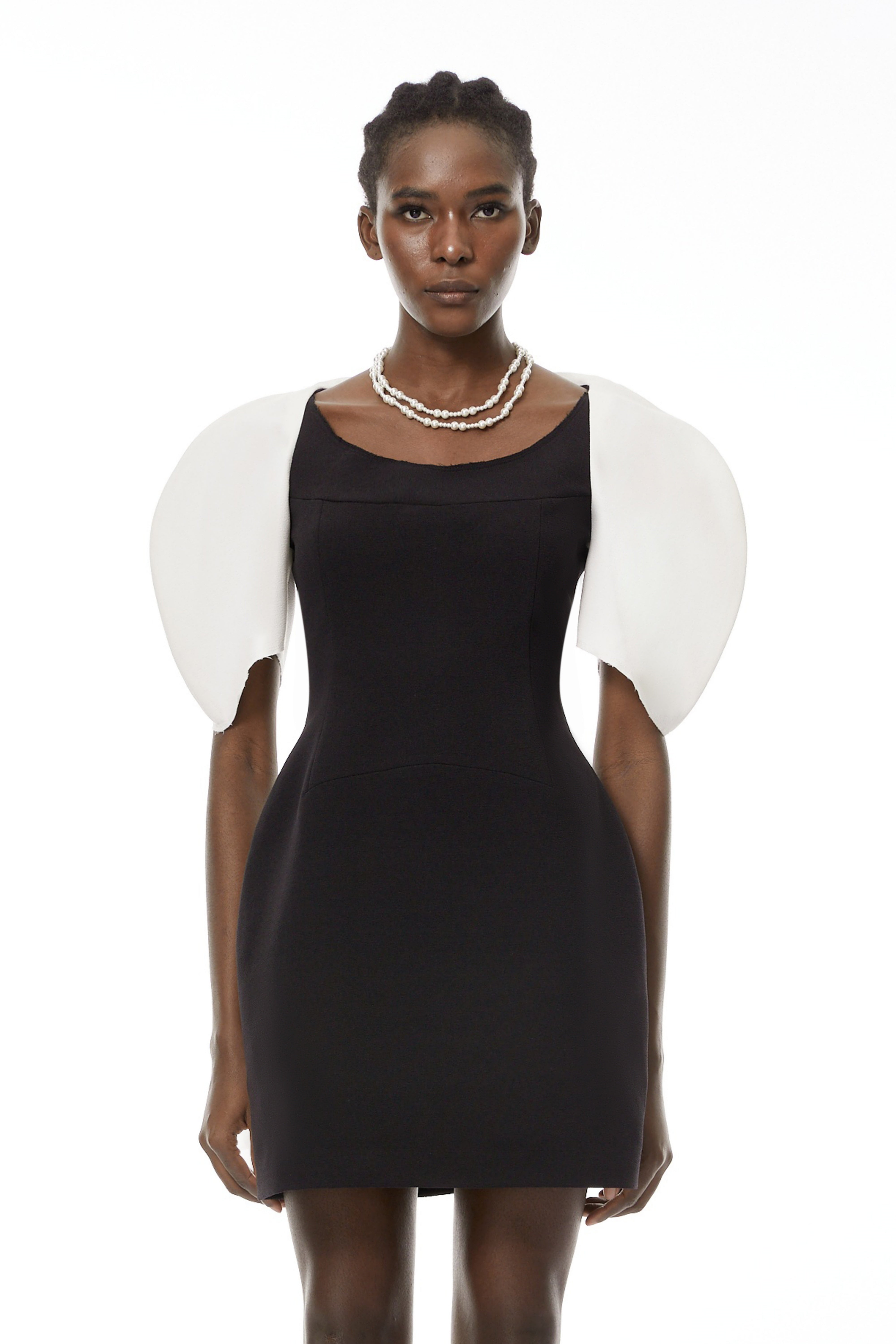 Catalina Black Color Blocked Mini Dress (Final Sale)