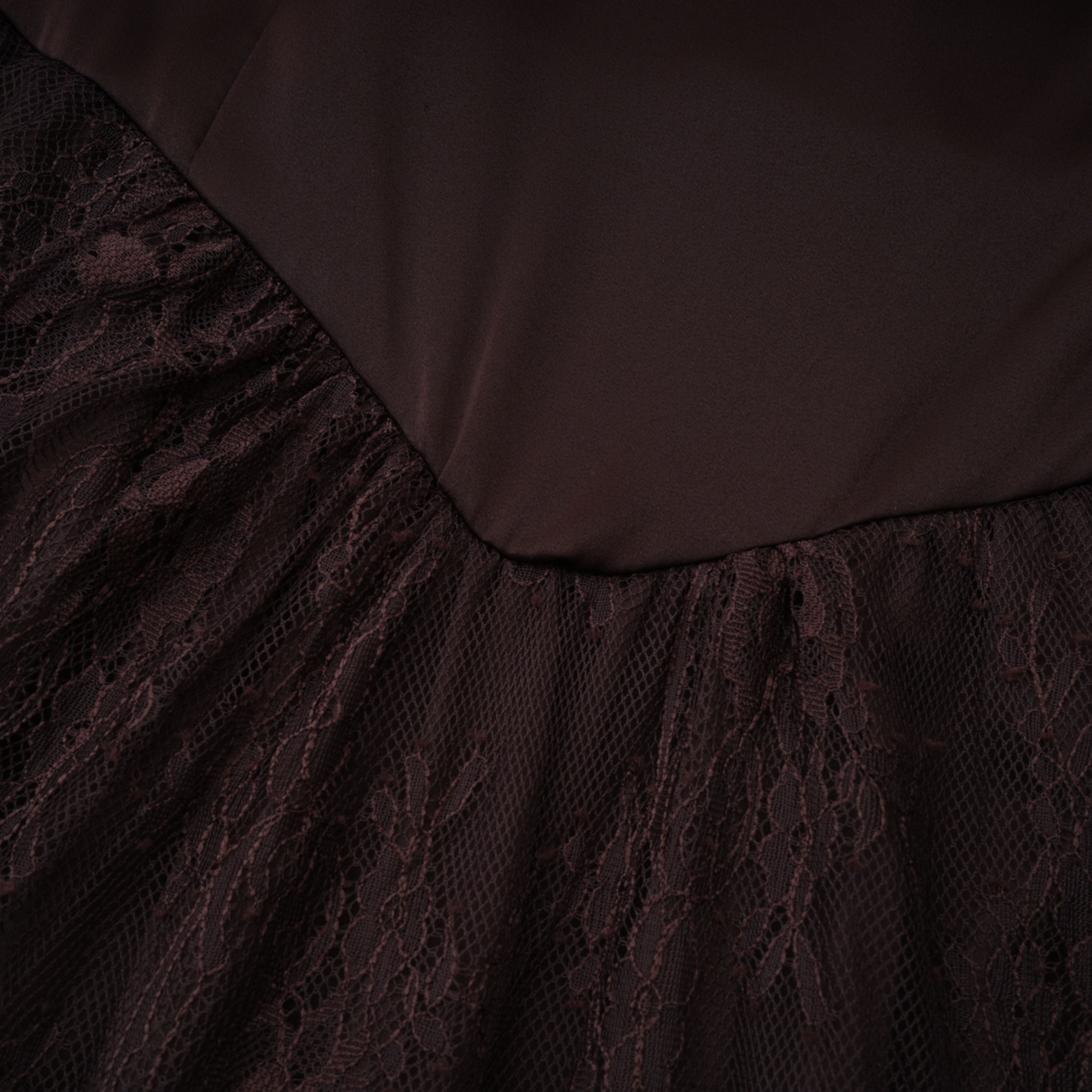 Christa Brown Floral Lace Maxi Dress with Cape (Final Sale-US Only)