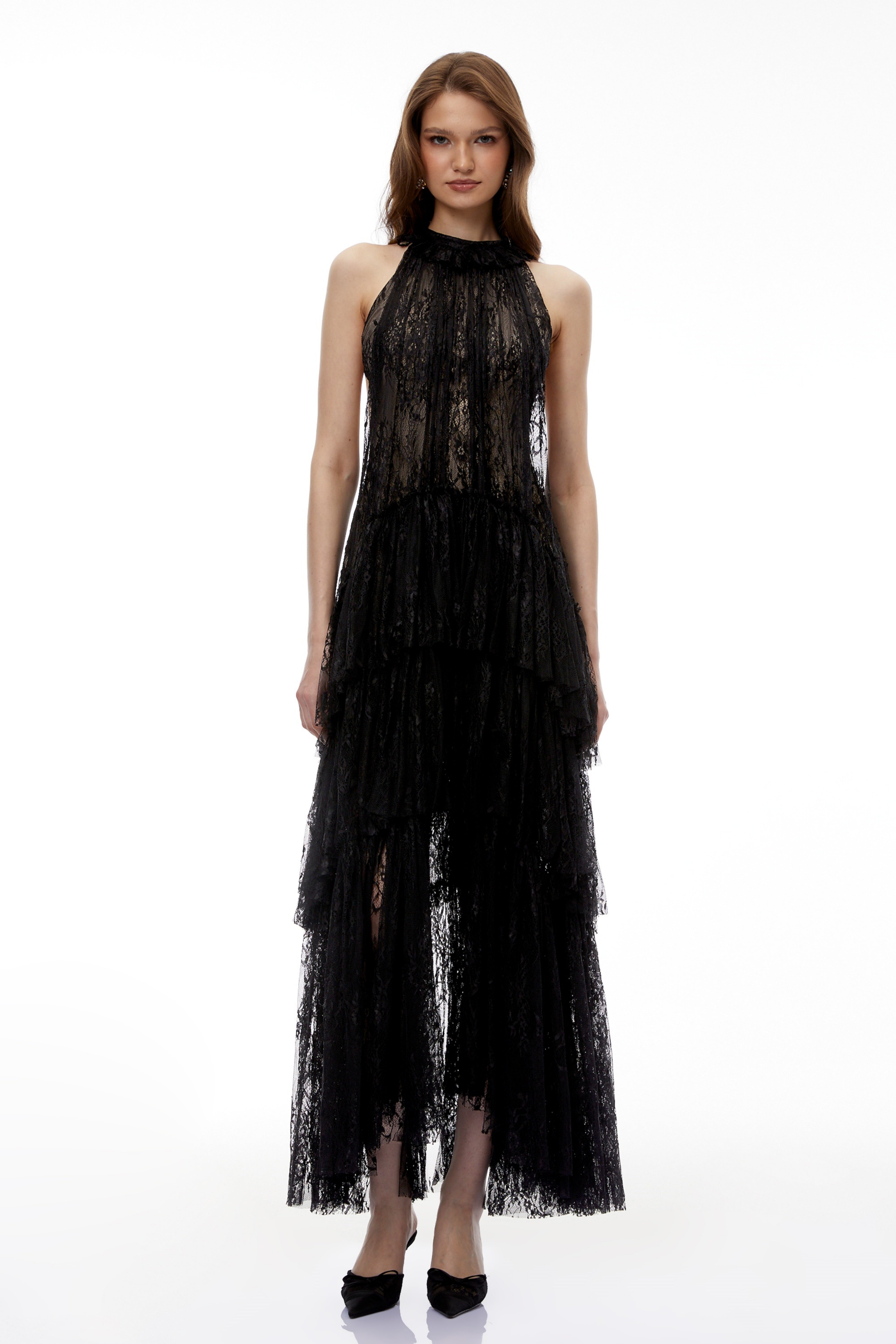 Coralie Black Floral Lace Maxi Dress (Final Sale)