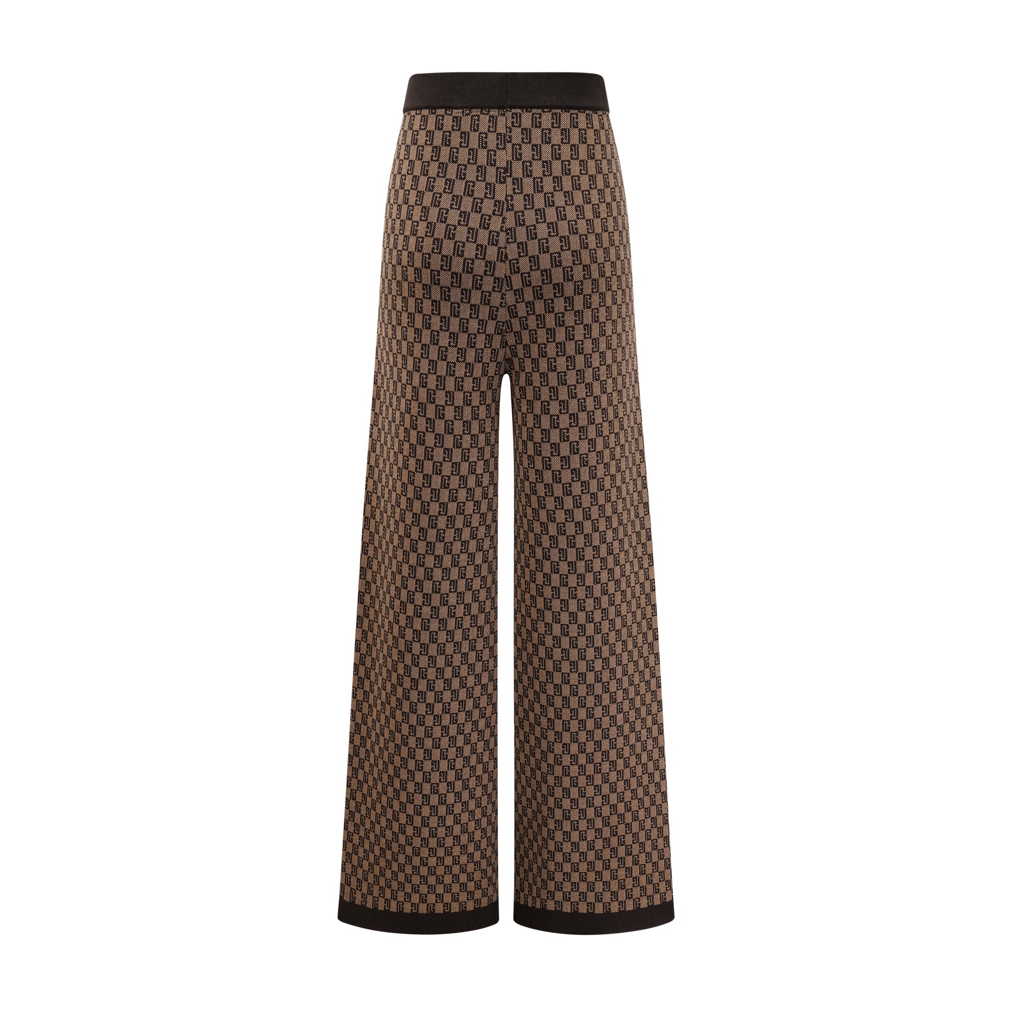 Cyrielle monogram-jacquard top & trousers matching set