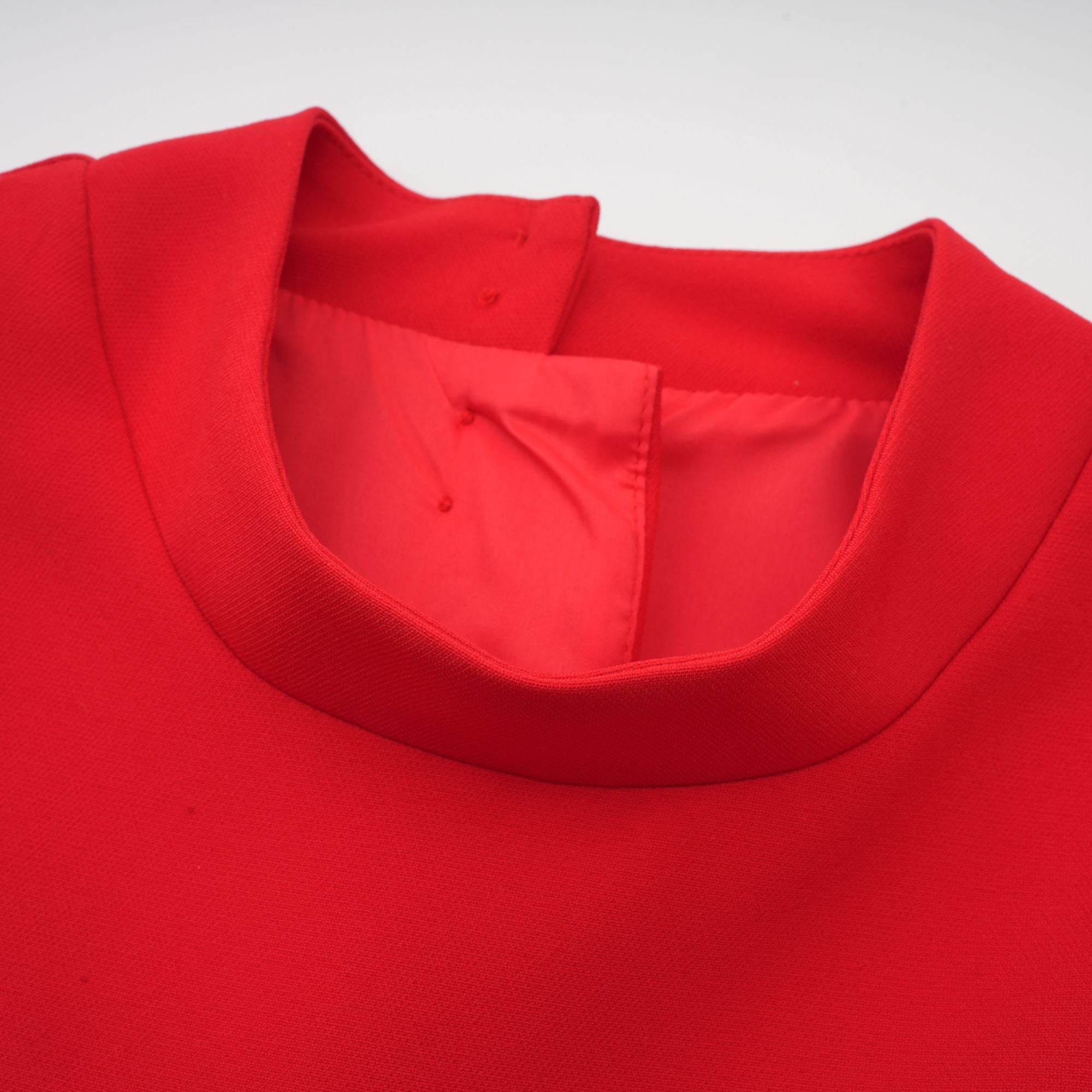 Anna red petal-sleeve cut-out bow mini dress (Final Sale)
