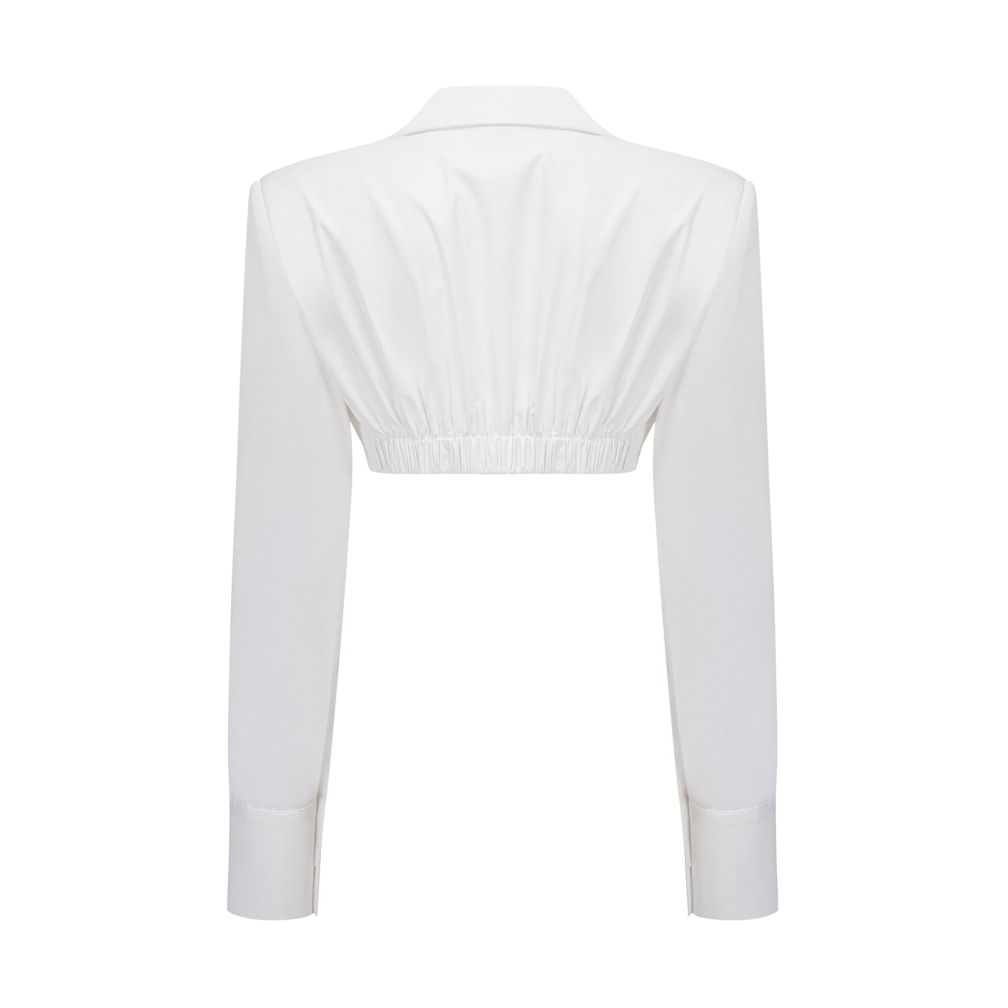 Caterina White Shirred Shirt & Skirt Set (Final Sale)