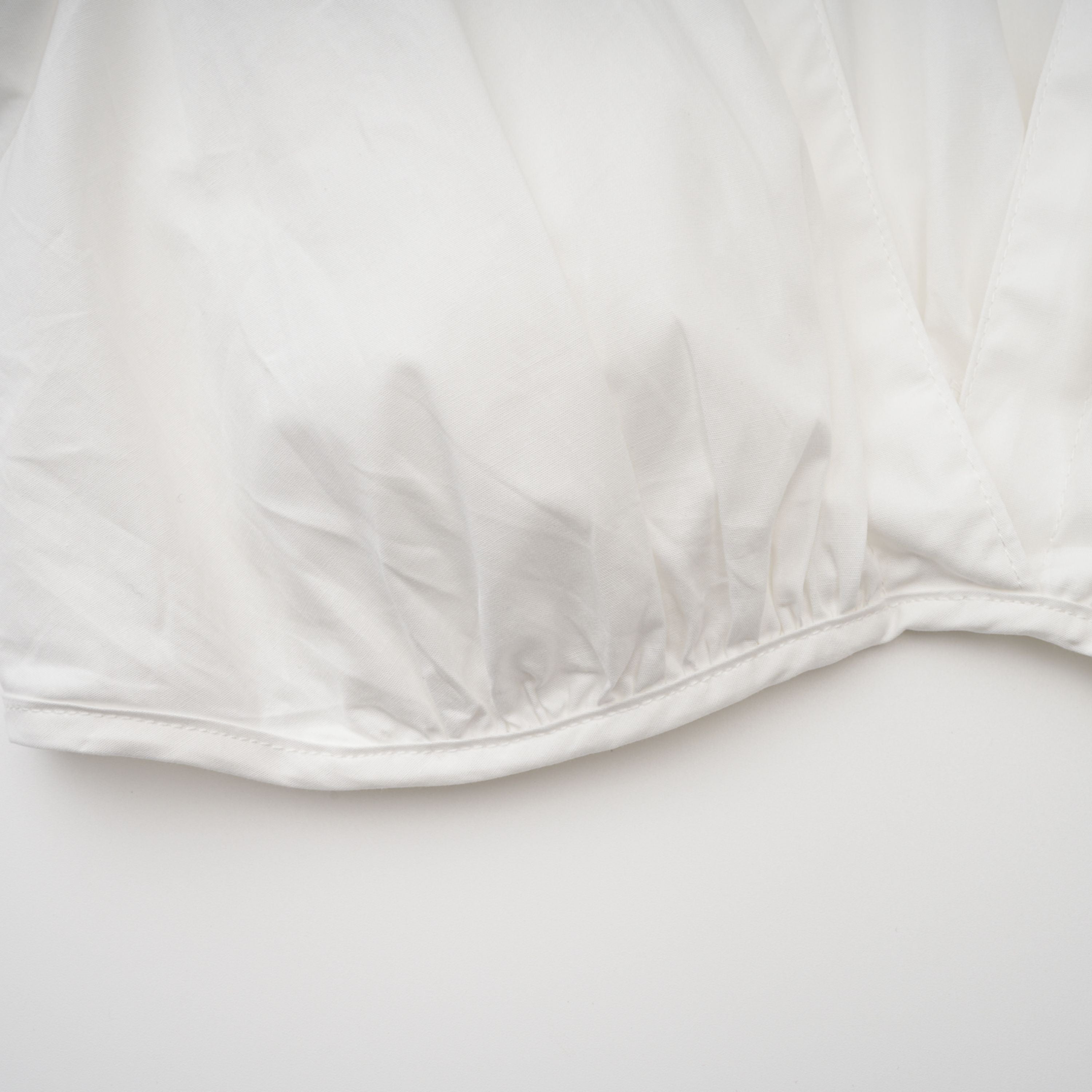 Caterina White Shirred Shirt & Skirt Set (Final Sale)