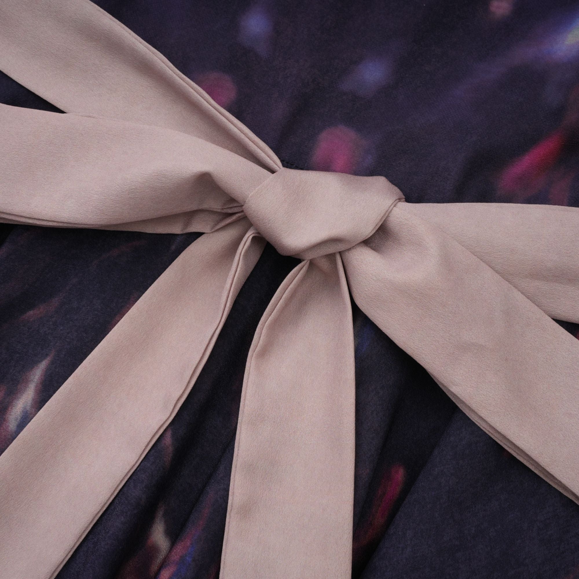 Urbaine smudged graffiti-print silk midi dress (Final Sale)