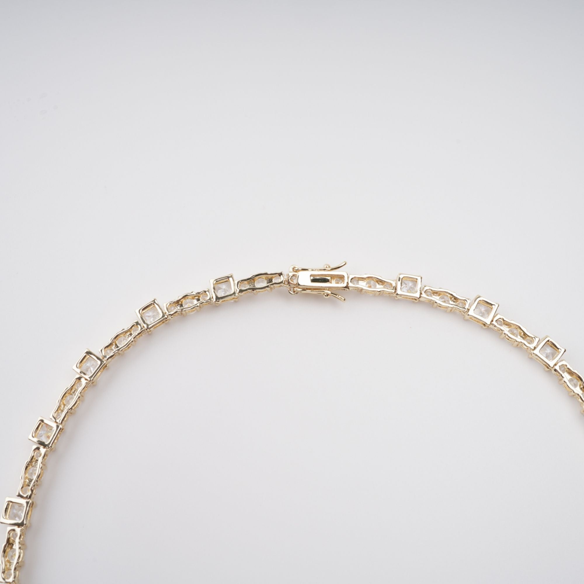 Clémence Gold Tone Oval Gemstone Pendant Necklace