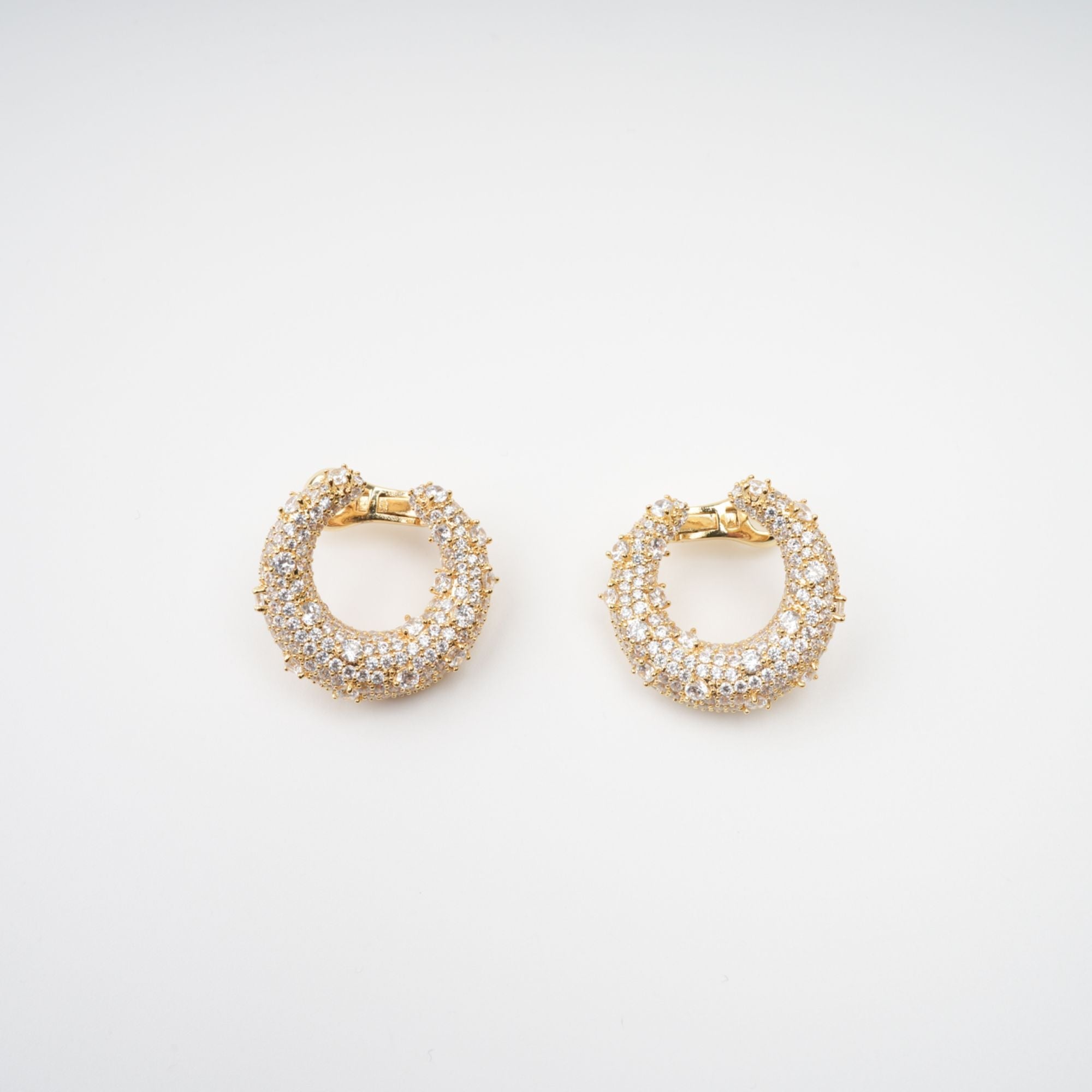 Colette Gold Crystal Embellished Earrings (Final Sale)