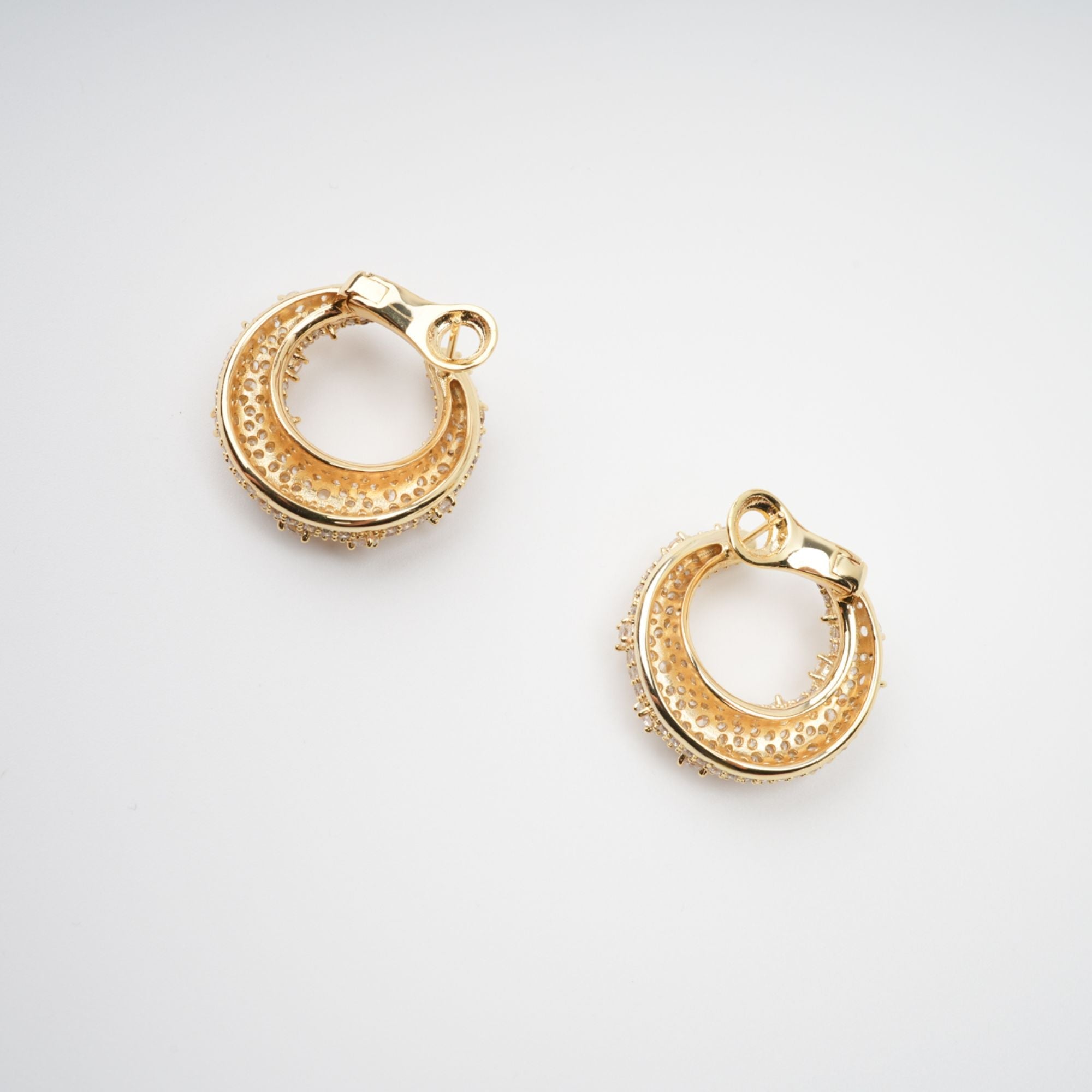 Colette Gold Crystal Embellished Earrings (Final Sale)