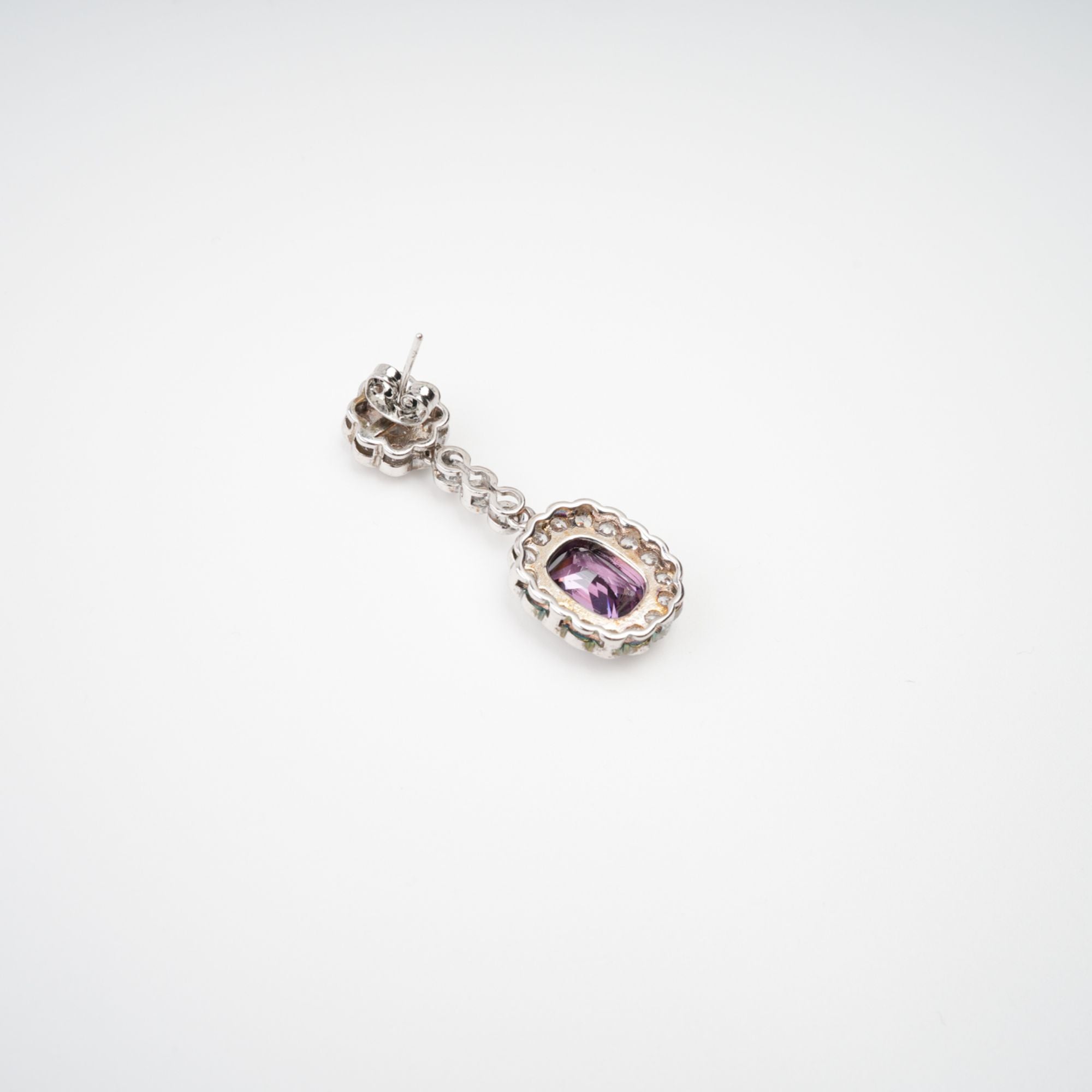 Clémence Purple Crystal Embellished Earrings (Final Sale)