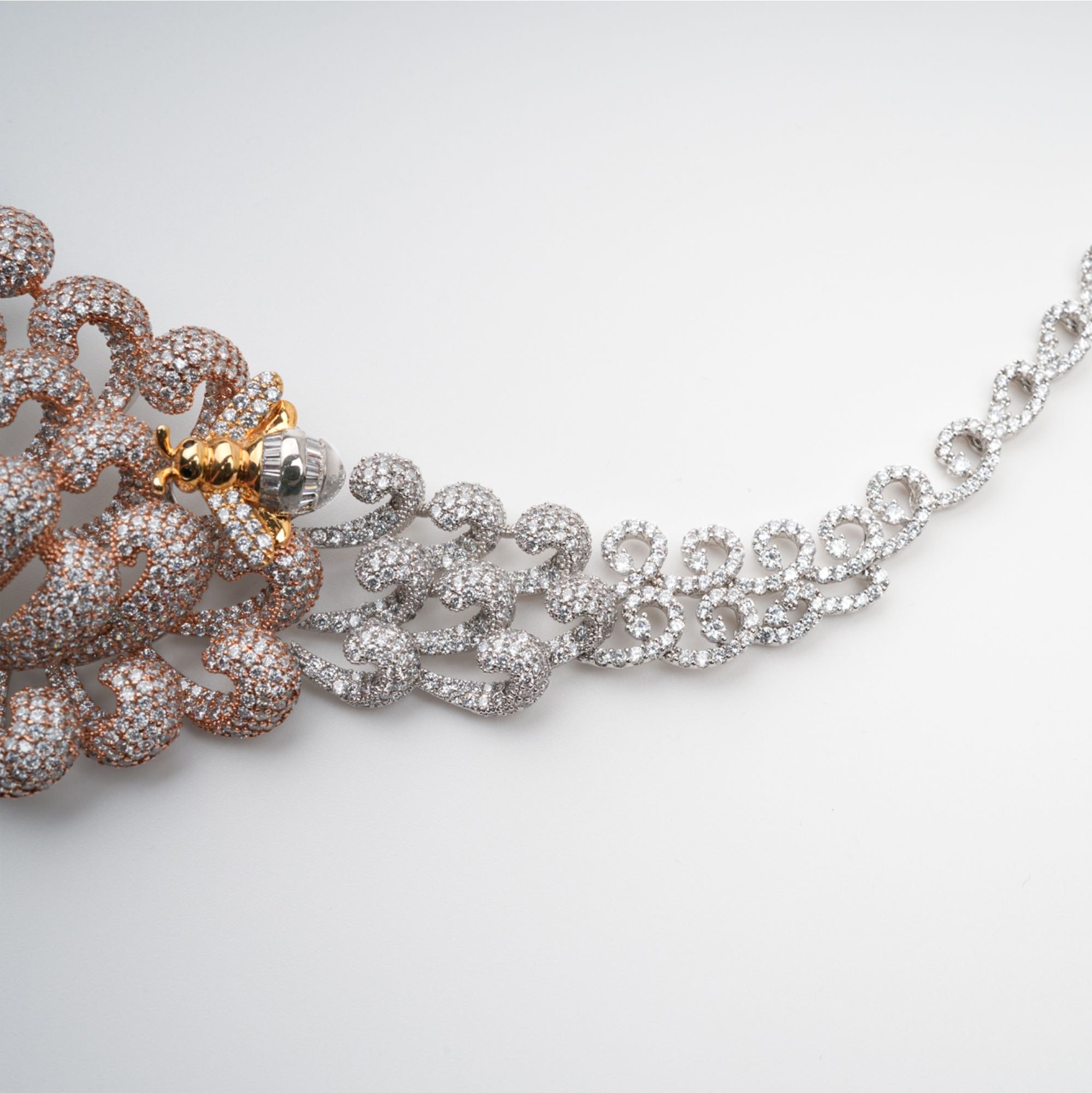 Anthemon Silver Tone Crystal Embellished Necklace (Final Sale)